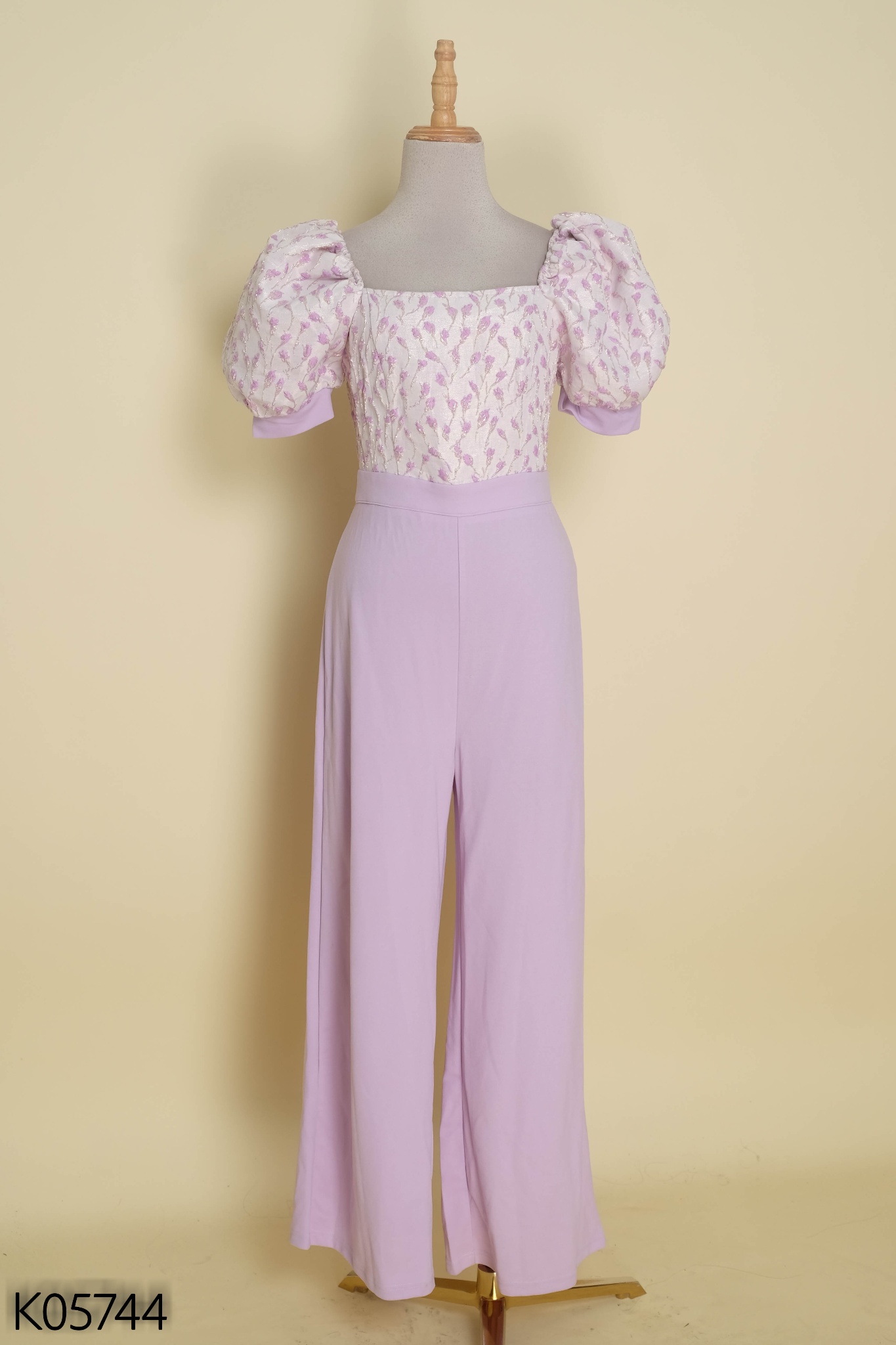 Jumpsuits SHEIN tím tay bồng