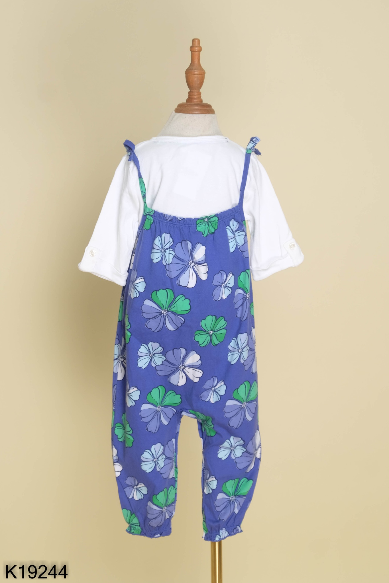 SET CARTER'S Áo trắng + yếm xanh KIDS