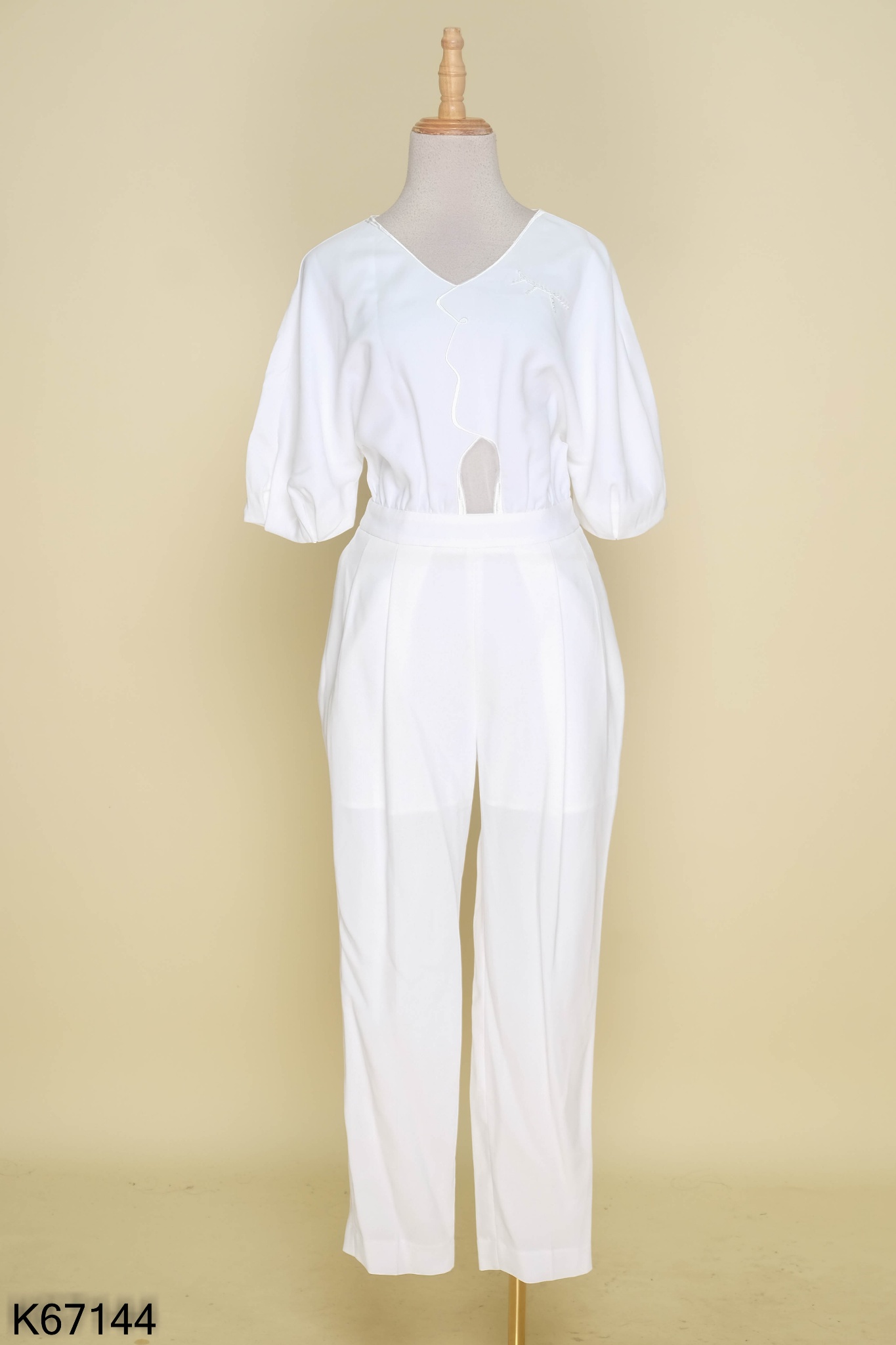 Jumpsuits trắng ELISE đính cườm