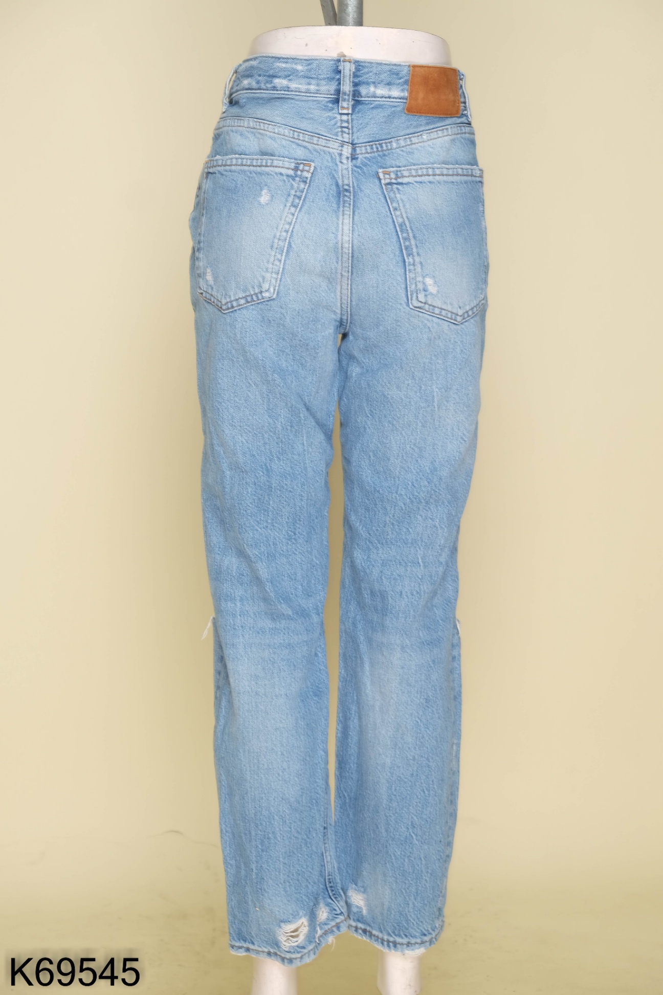 Quần jeans ZARA xanh rách (Cắt tag)