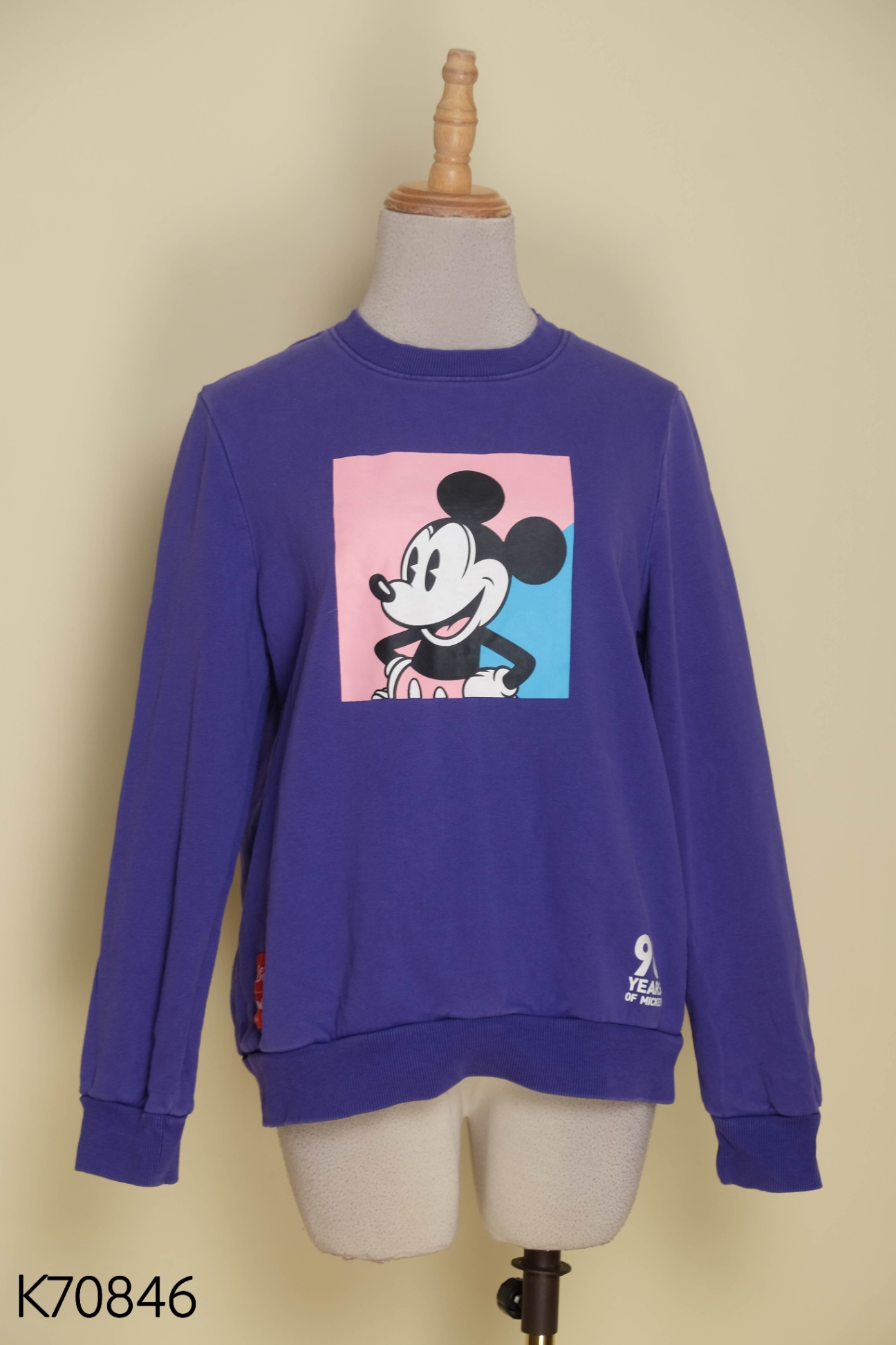 Áo sweater tím BÒ SỮA hình Mickey