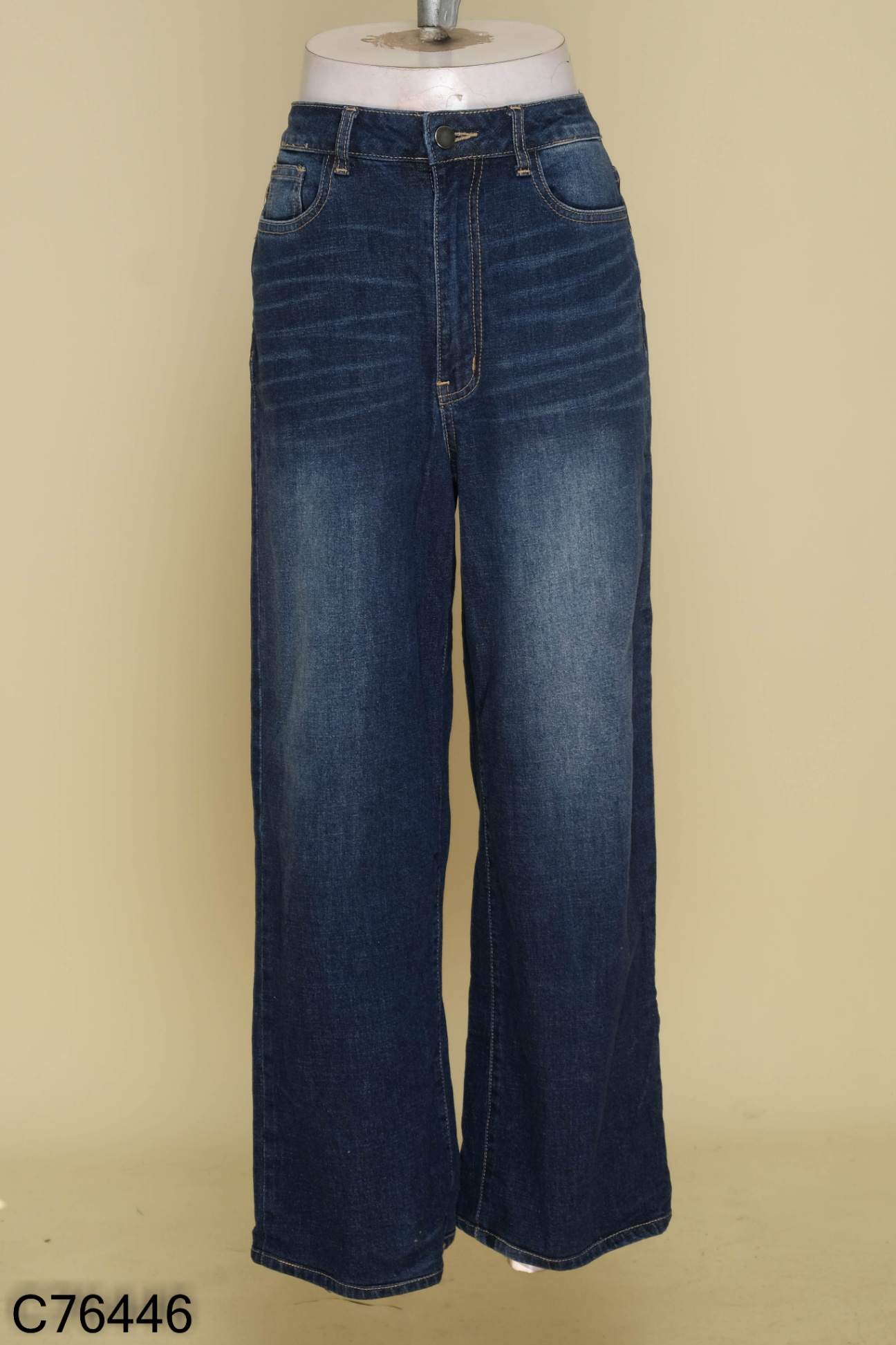 Quần baggy jeans xanh