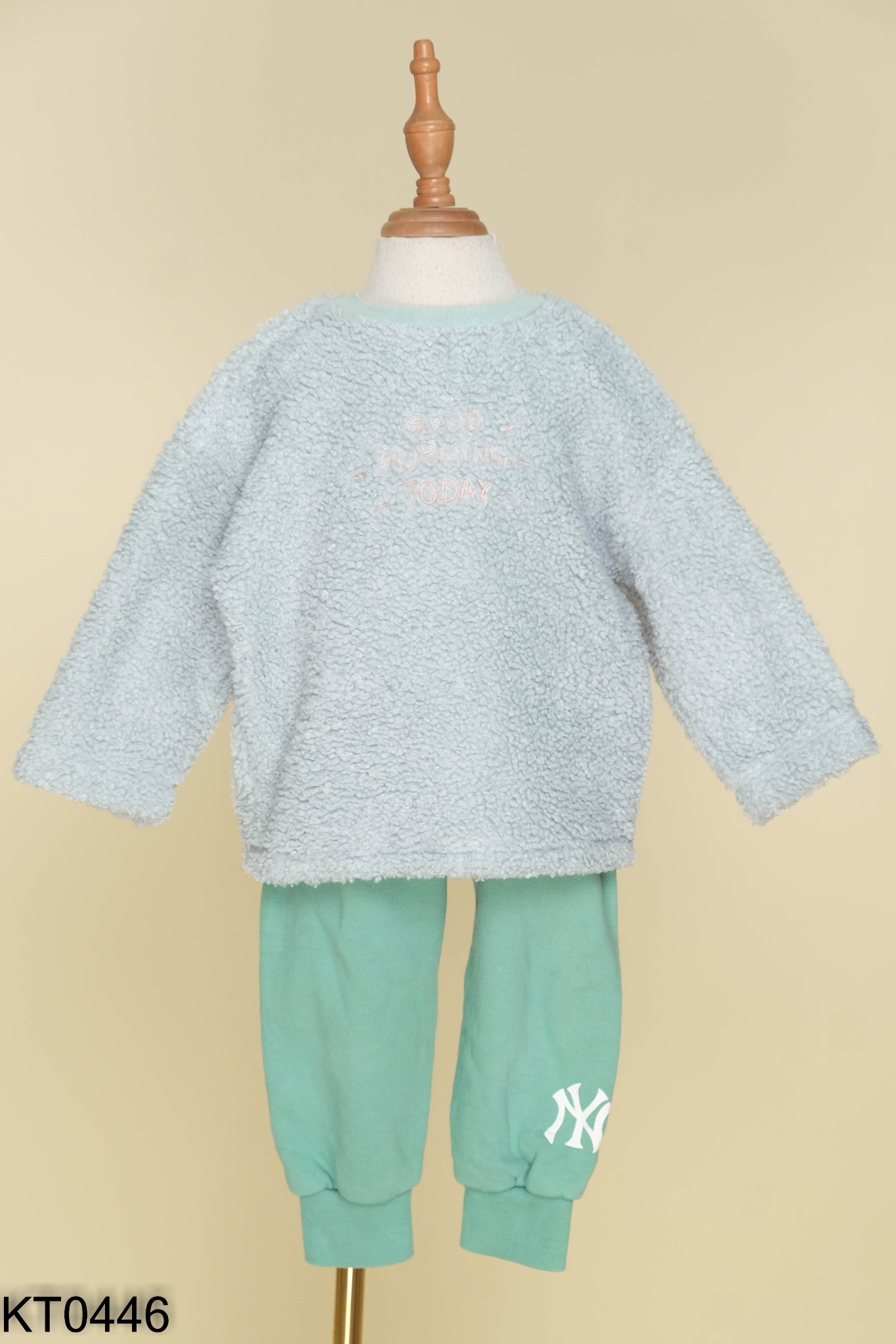 SET Áo xanh lông + quần nỉ xanh KIDS