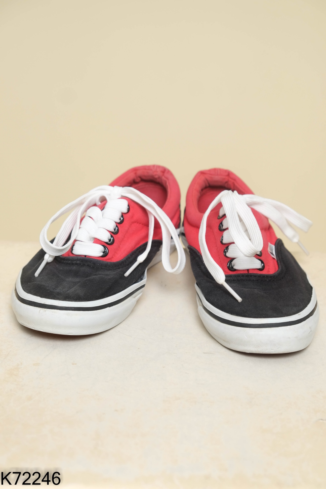 Giày bata VANS đen đỏ