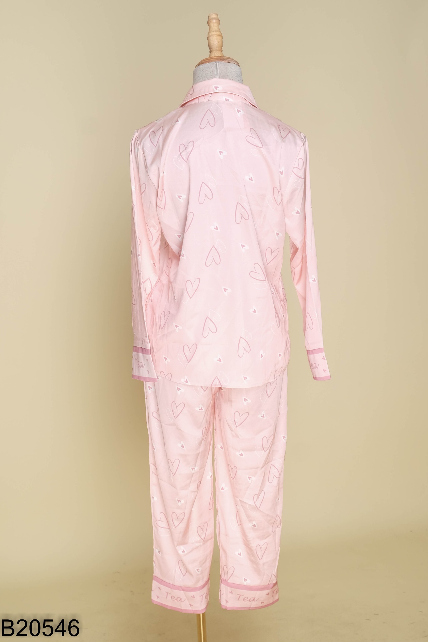 NEWTAG SET pijama hồng áo + quần