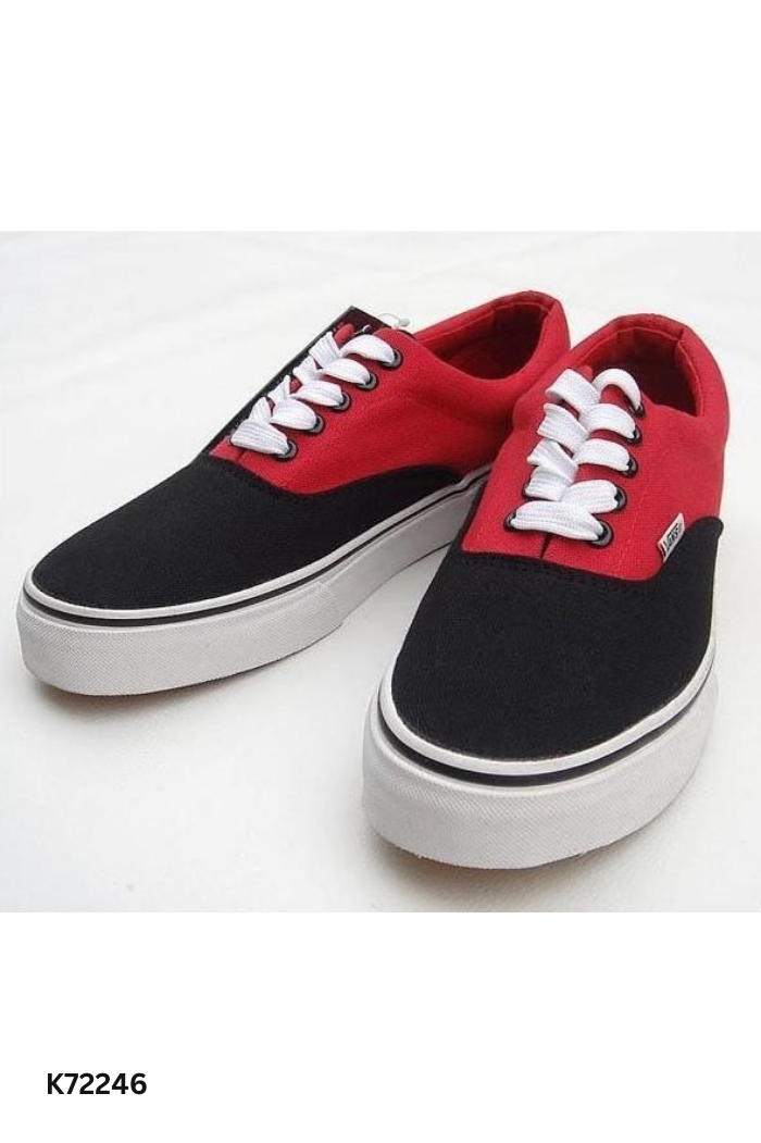 Giày bata VANS đen đỏ