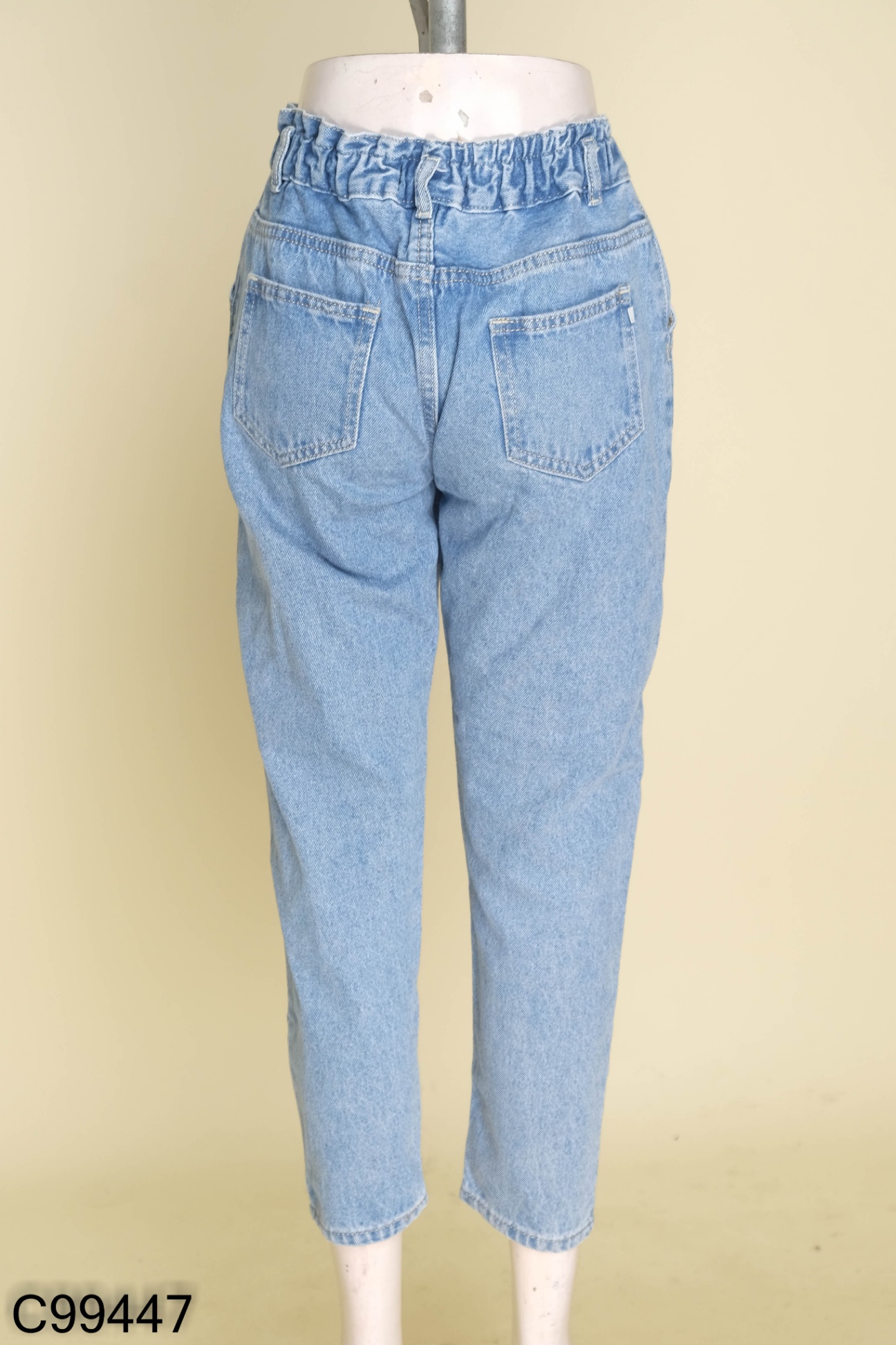 Quần jeans AMIROSSI xanh eo chun