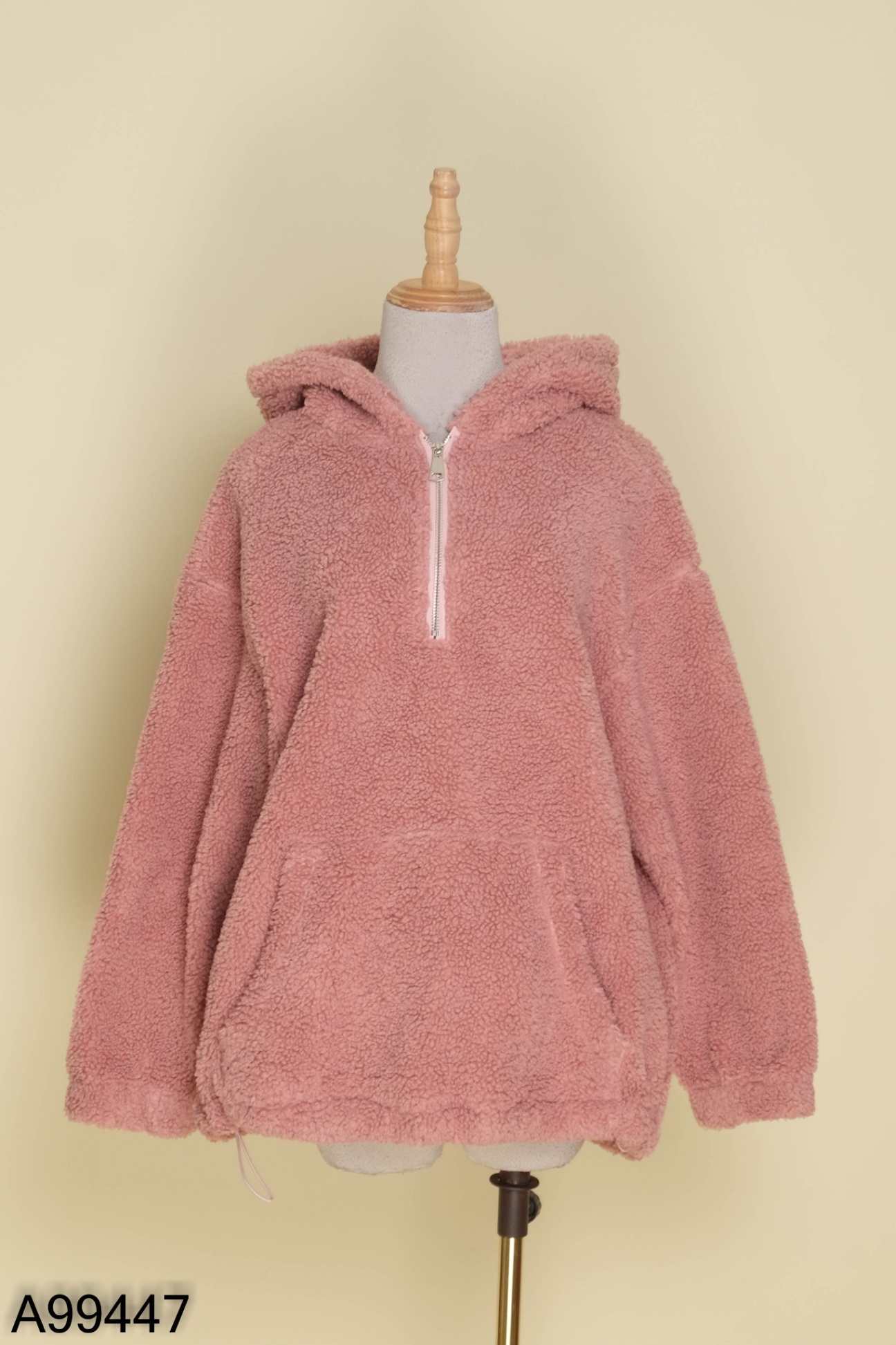 Áo hoodie lông hồng