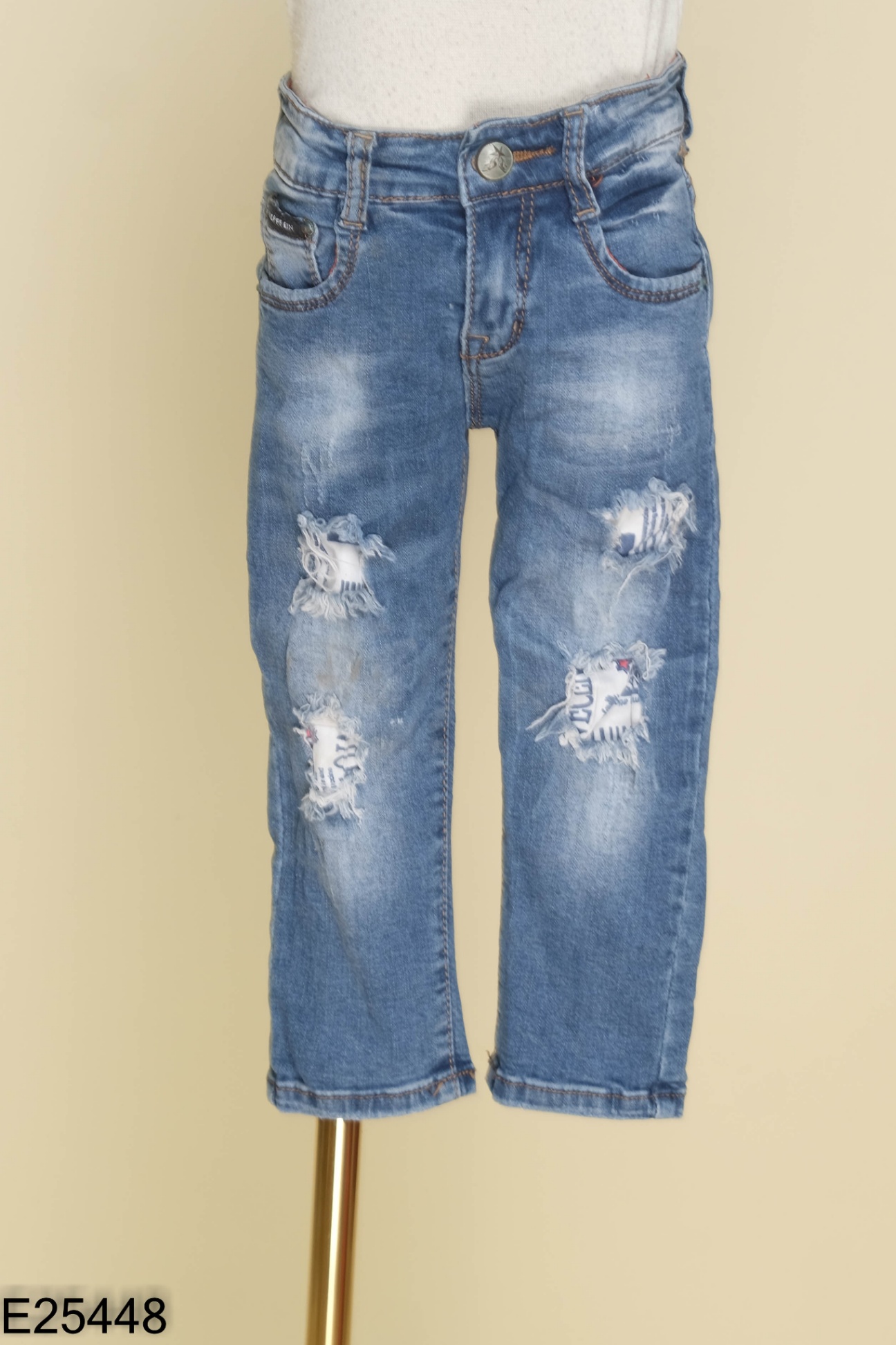 Quần jeans xanh rách KIDS