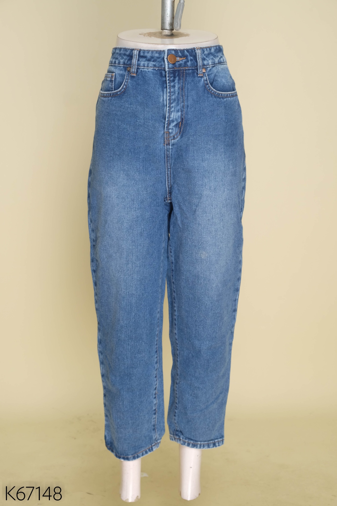 Quần jeans IVY MODA xanh trơn