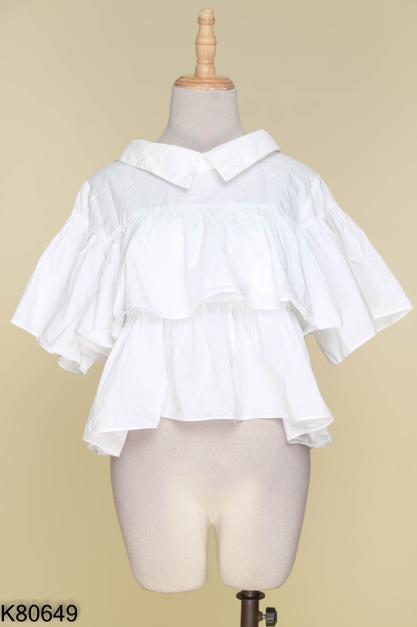 Áo kiểu babydoll trắng