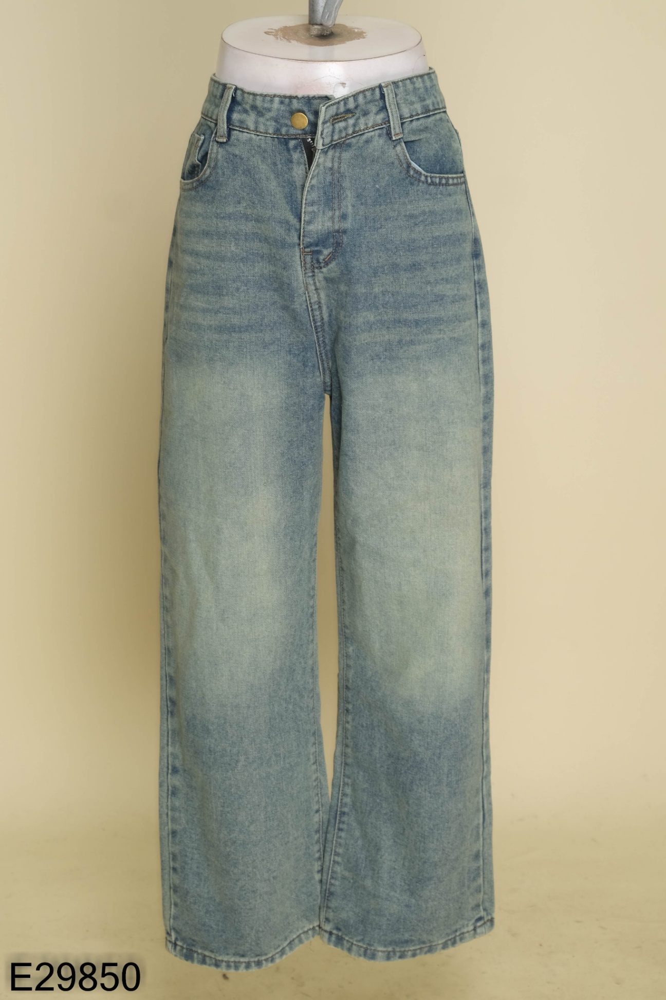 NEWTAG Quần jeans xanh trơn