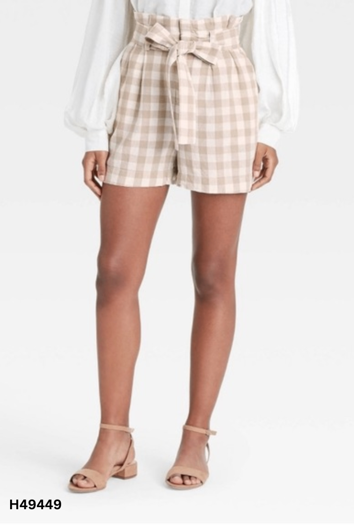 Quần shorts ZARA be kẻ caro