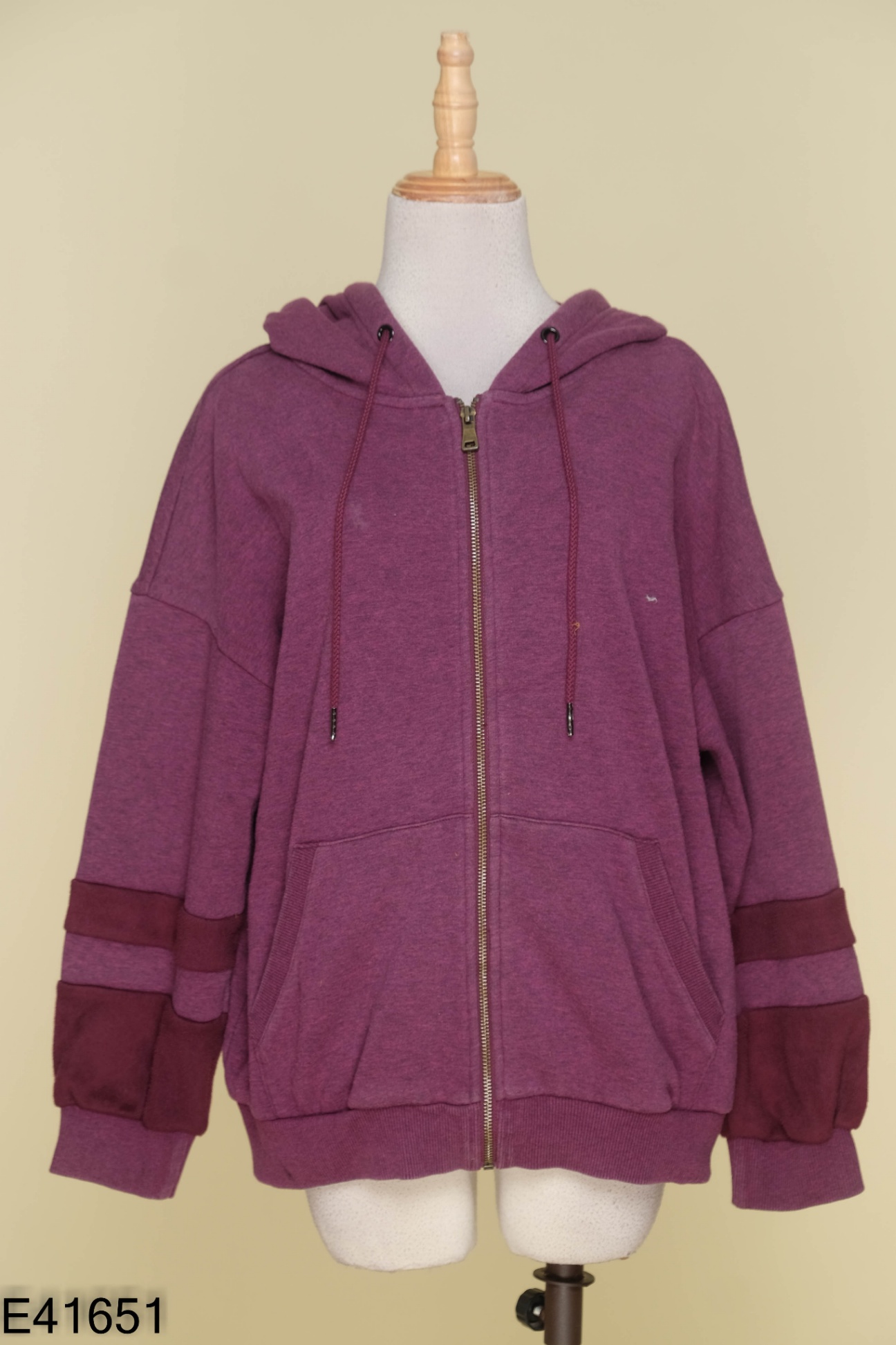 Áo khoác hoodie zip CANIFA tím