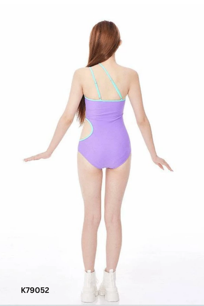 Bikini 1 mảnh tím viền xanh