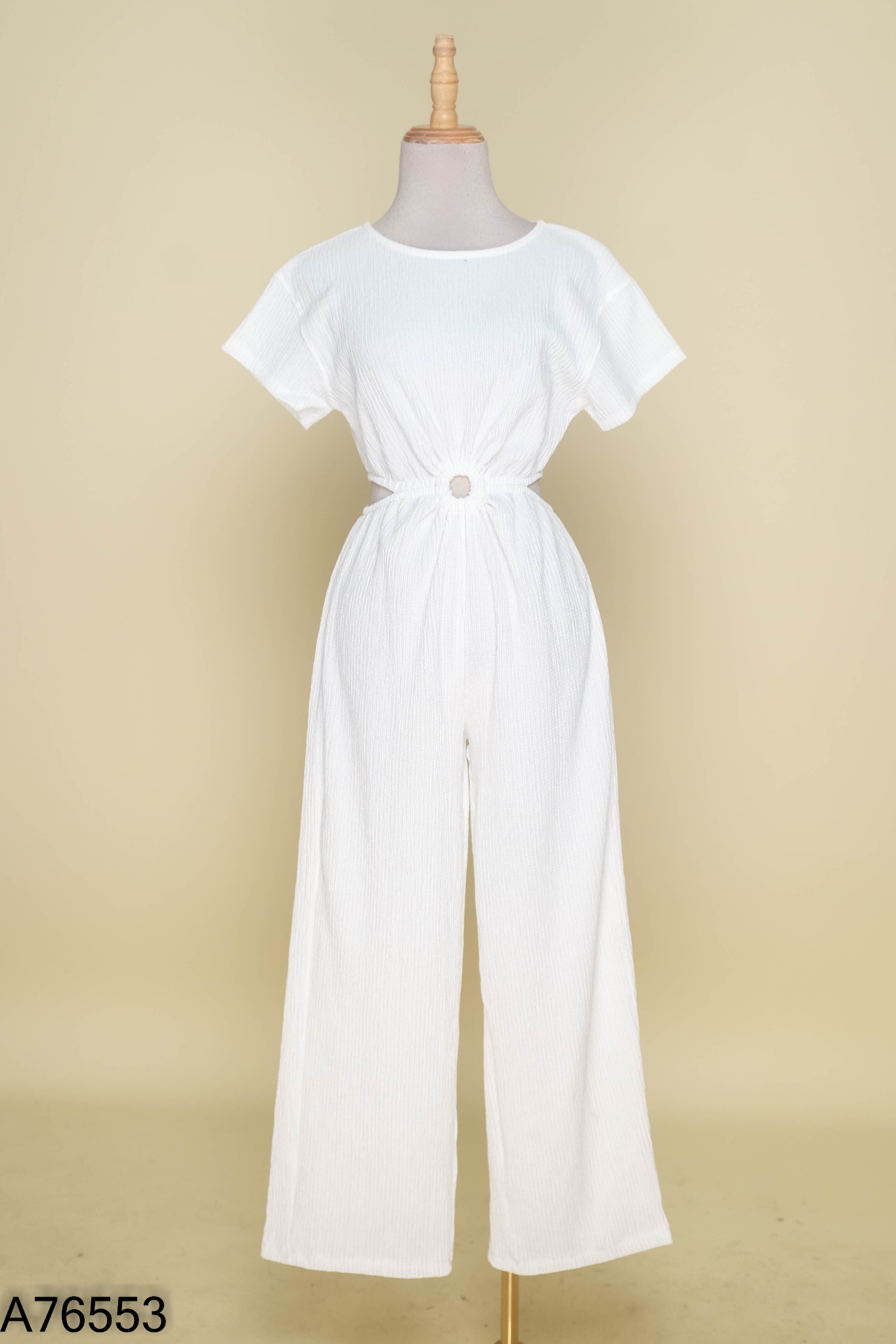 NEWTAG jumpsuits ZARA trắng khoét eo