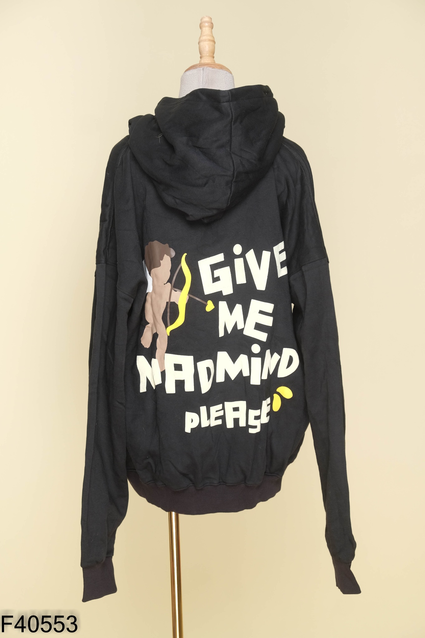 NEWTAG áo hoodie MADMIND đen họa tiết