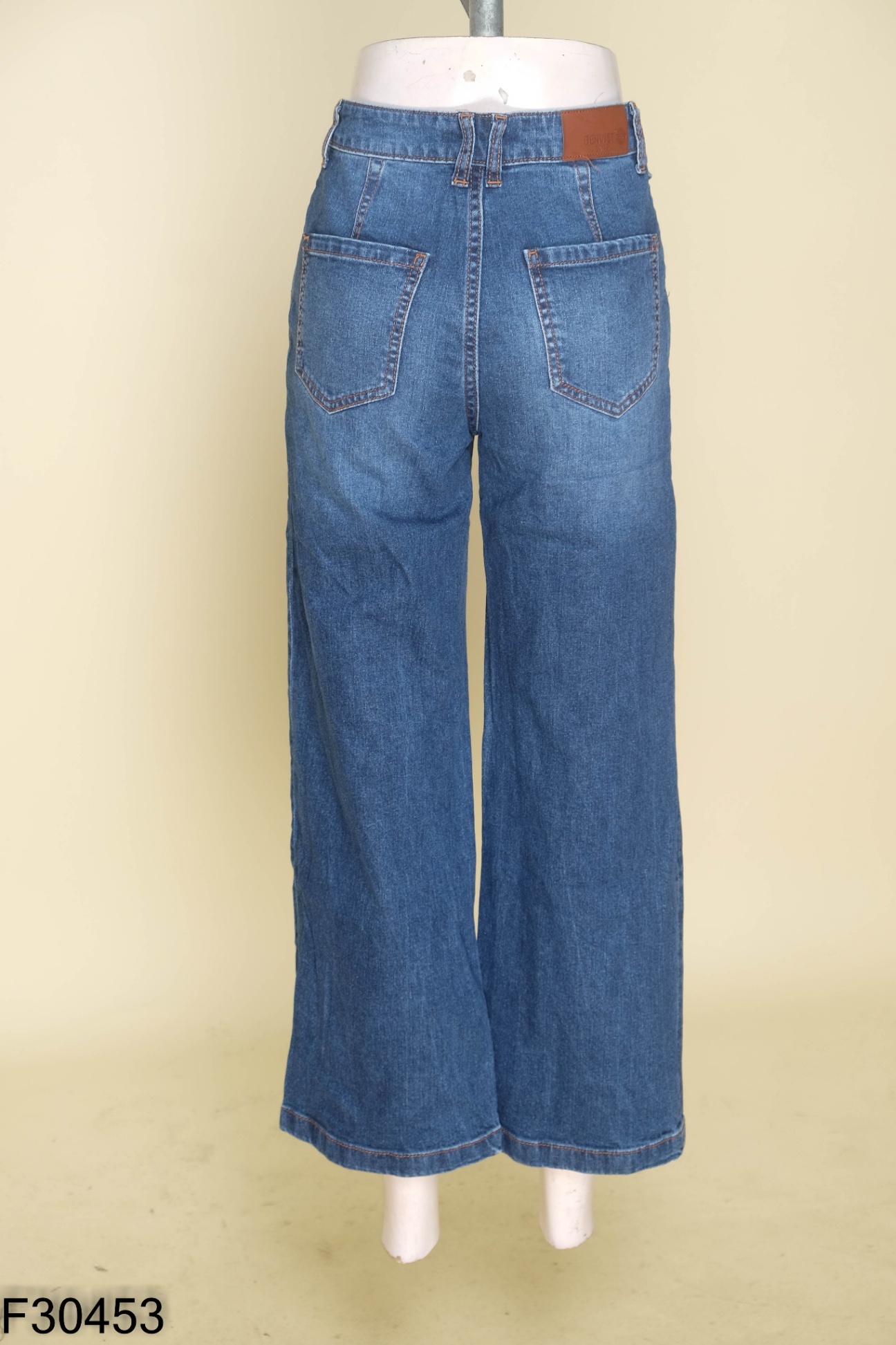 Quần jeans GEN VIET xanh trơn