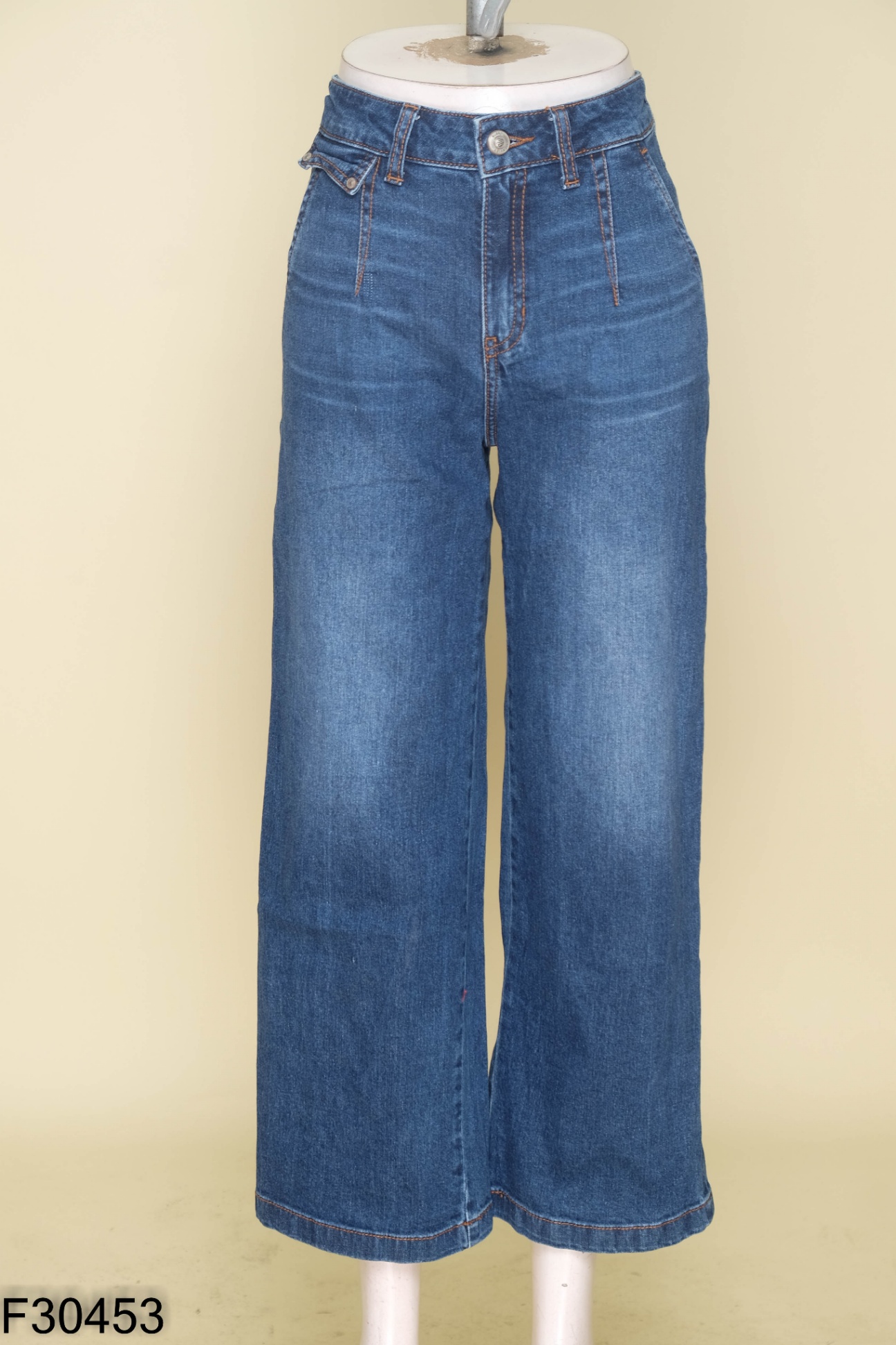 Quần jeans GEN VIET xanh trơn