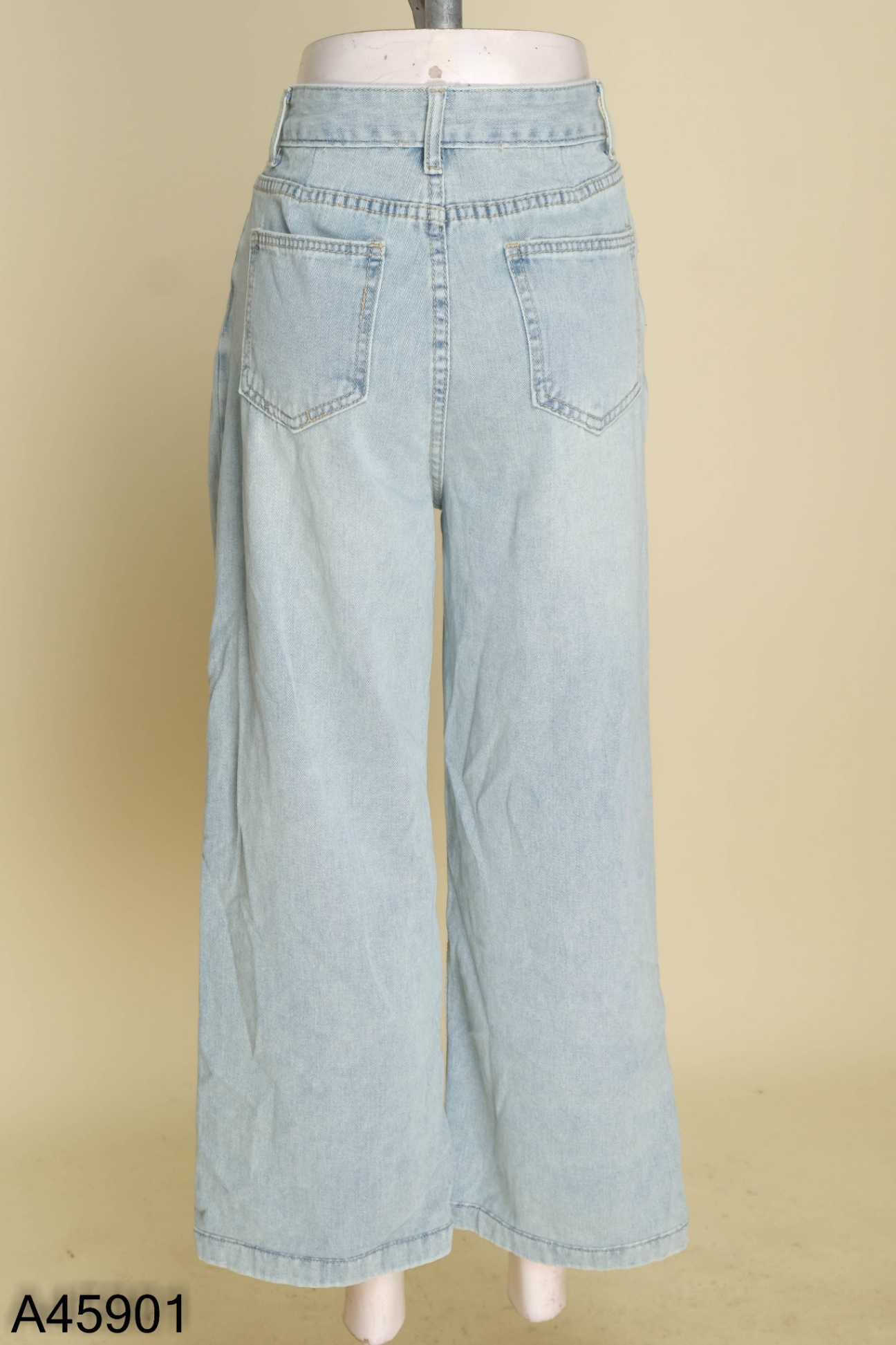 Quần culottes jeans xanh nhạt