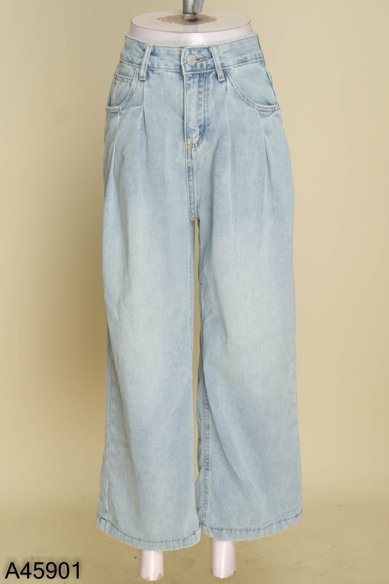 Quần culottes jeans xanh nhạt