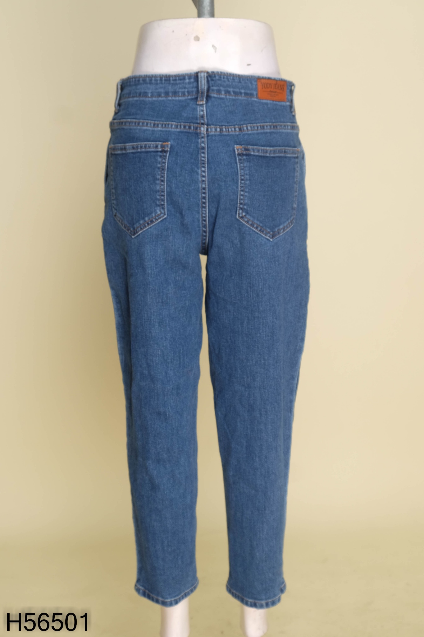 Quần jeans YODY xanh trơn