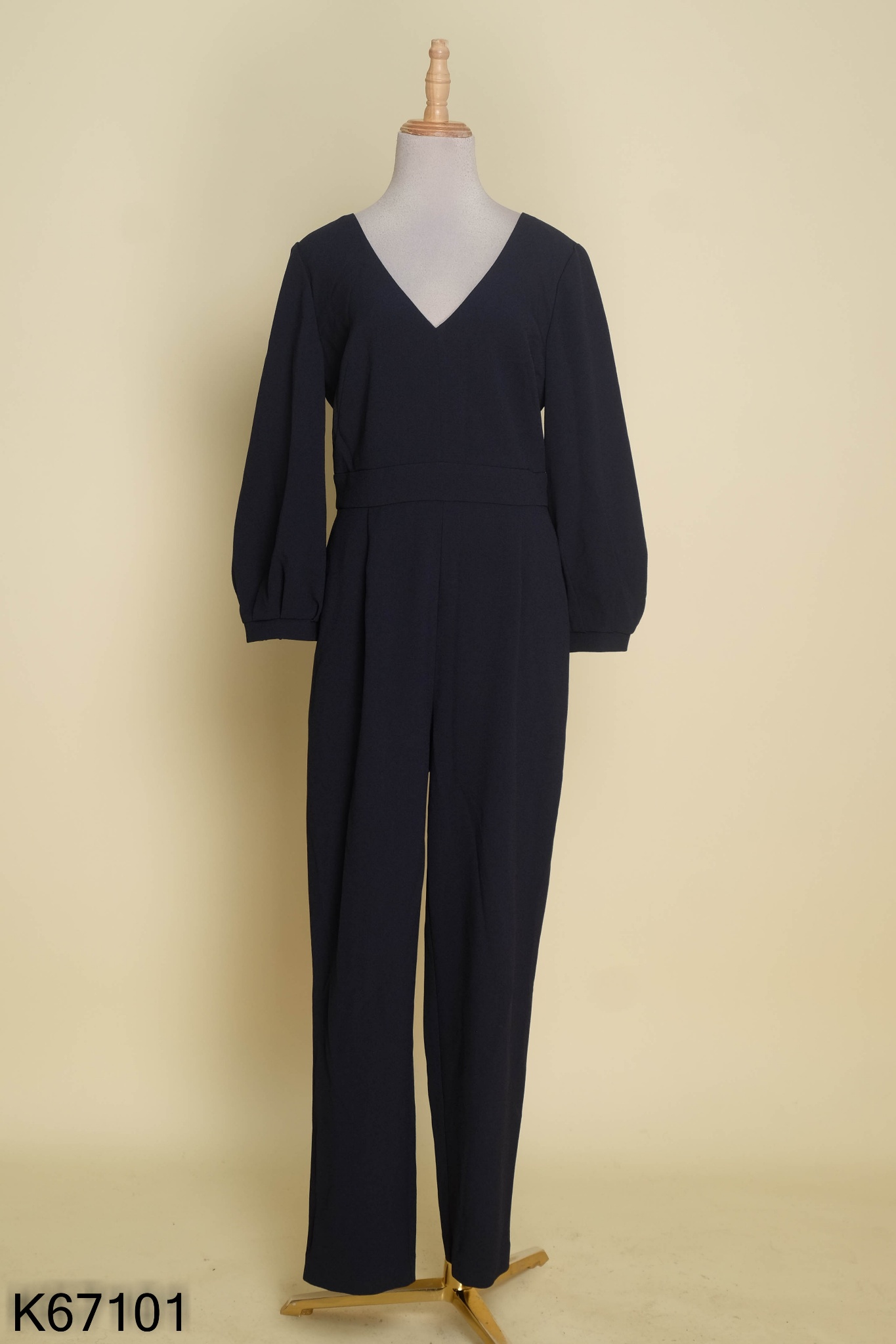 Jumpsuits xanh than SIXDO cổ V