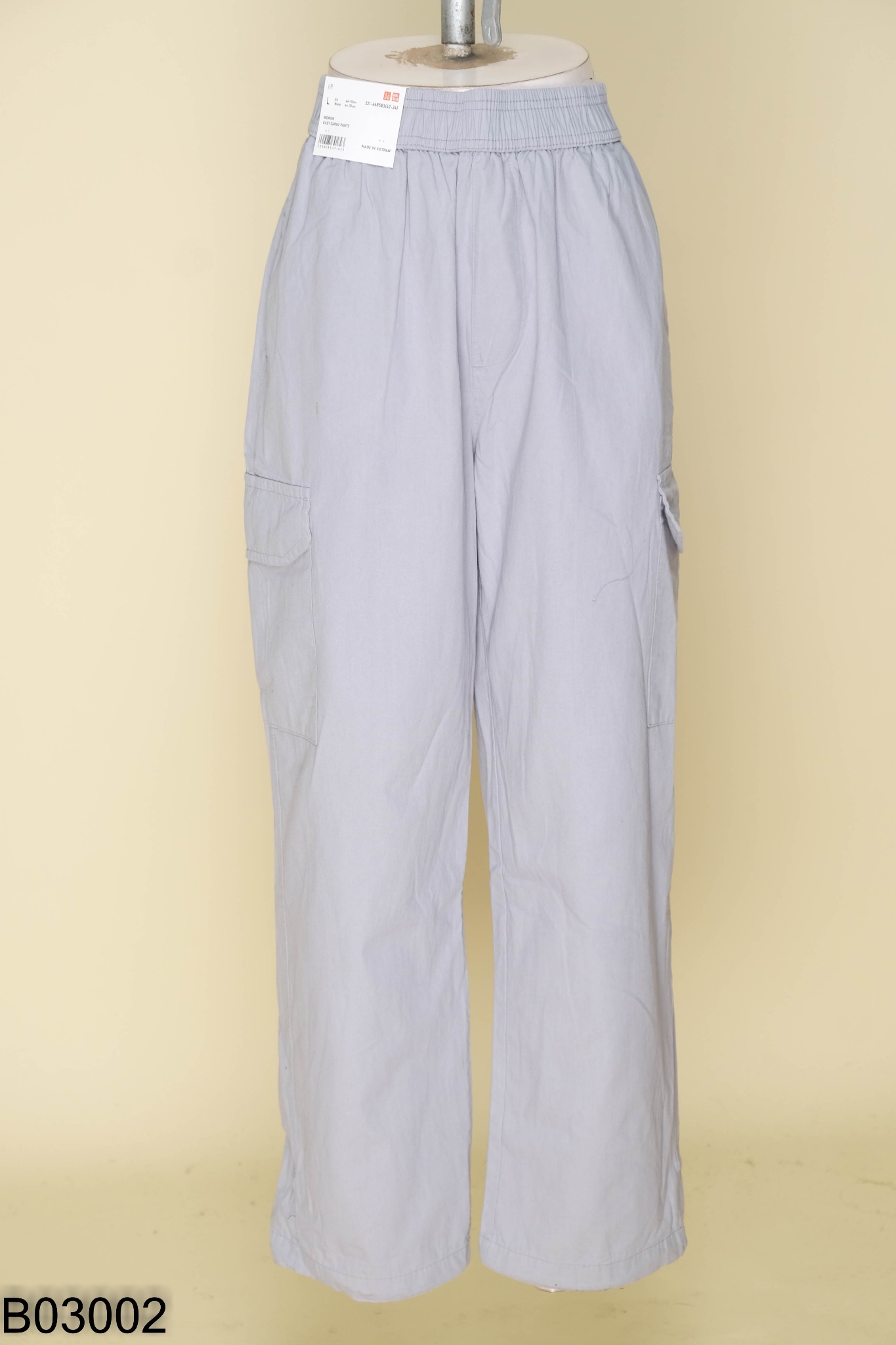 NEWTAG Quần linen UNIQLO xanh eo chun