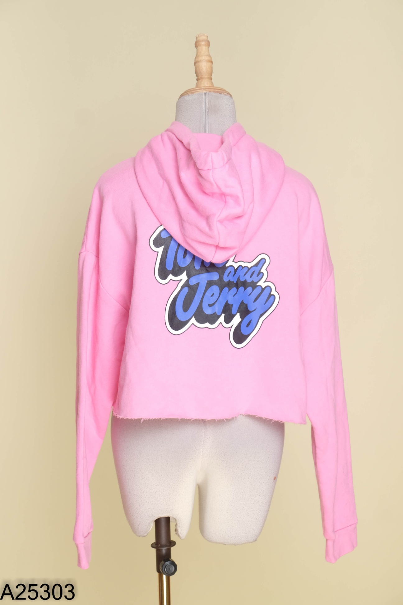 Áo HM hoodies nỉ hồng in hình