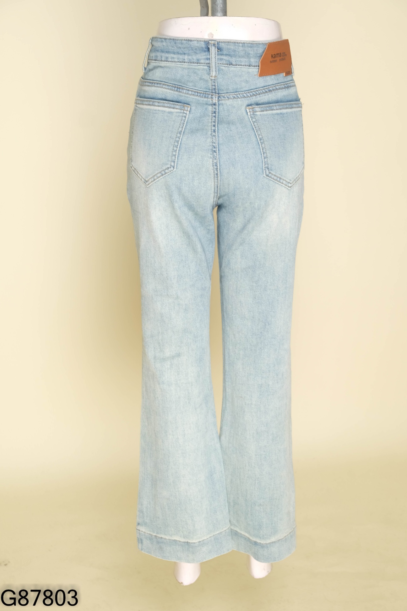 Quần jeans xanh bạc 2 cúc