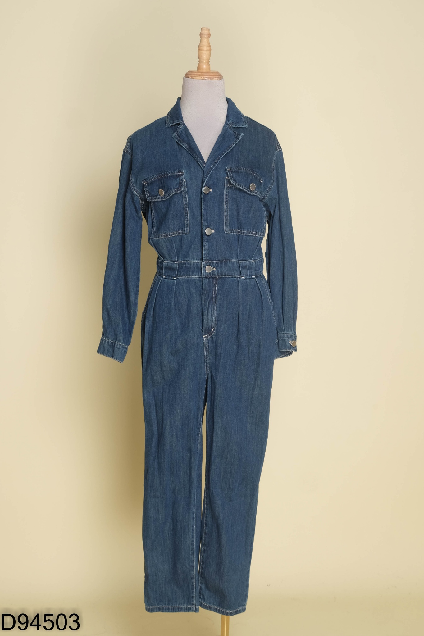 Jumpsuits jeans xanh quần dài