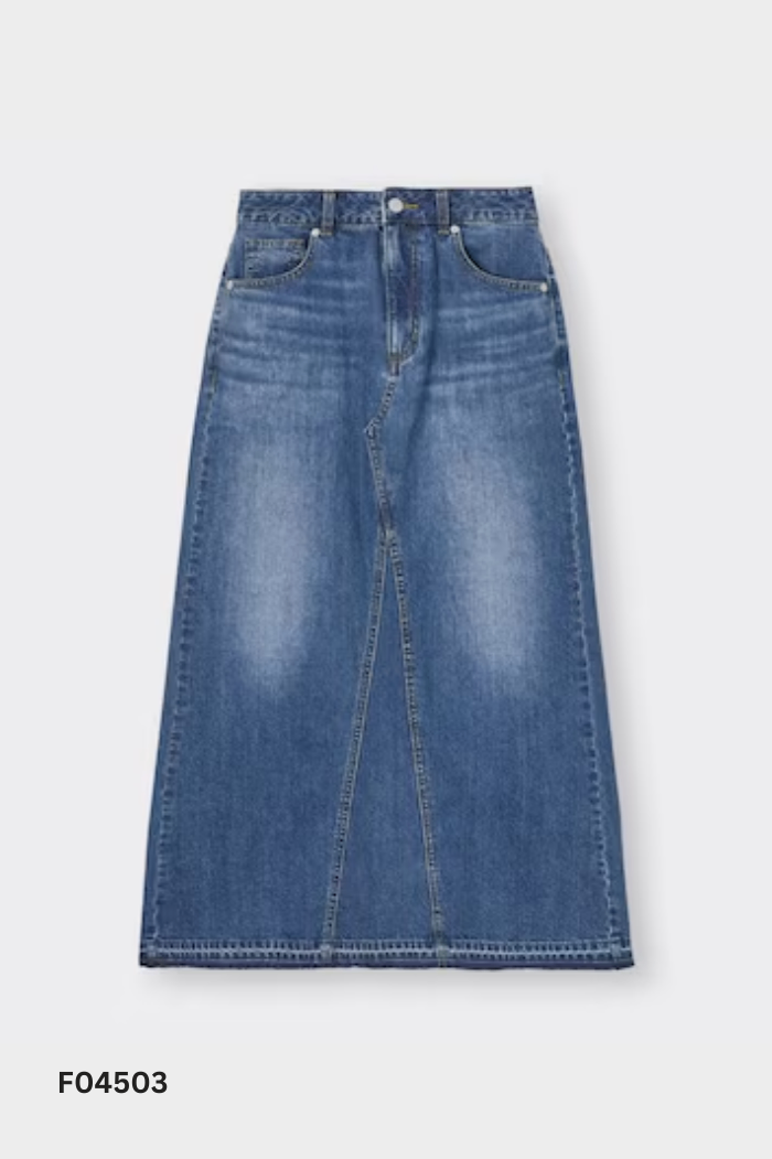 NEWTAG Chân váy GU jeans xanh