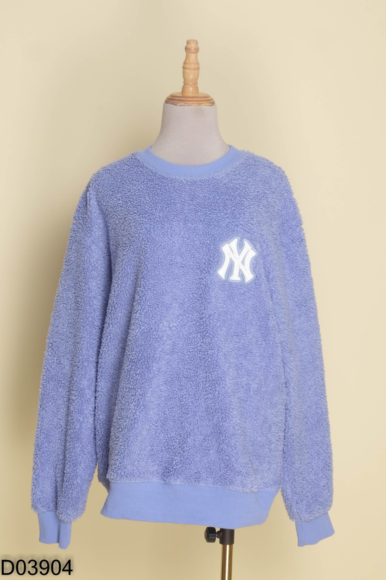 Áo sweater MLB lông lót nỉ xanh