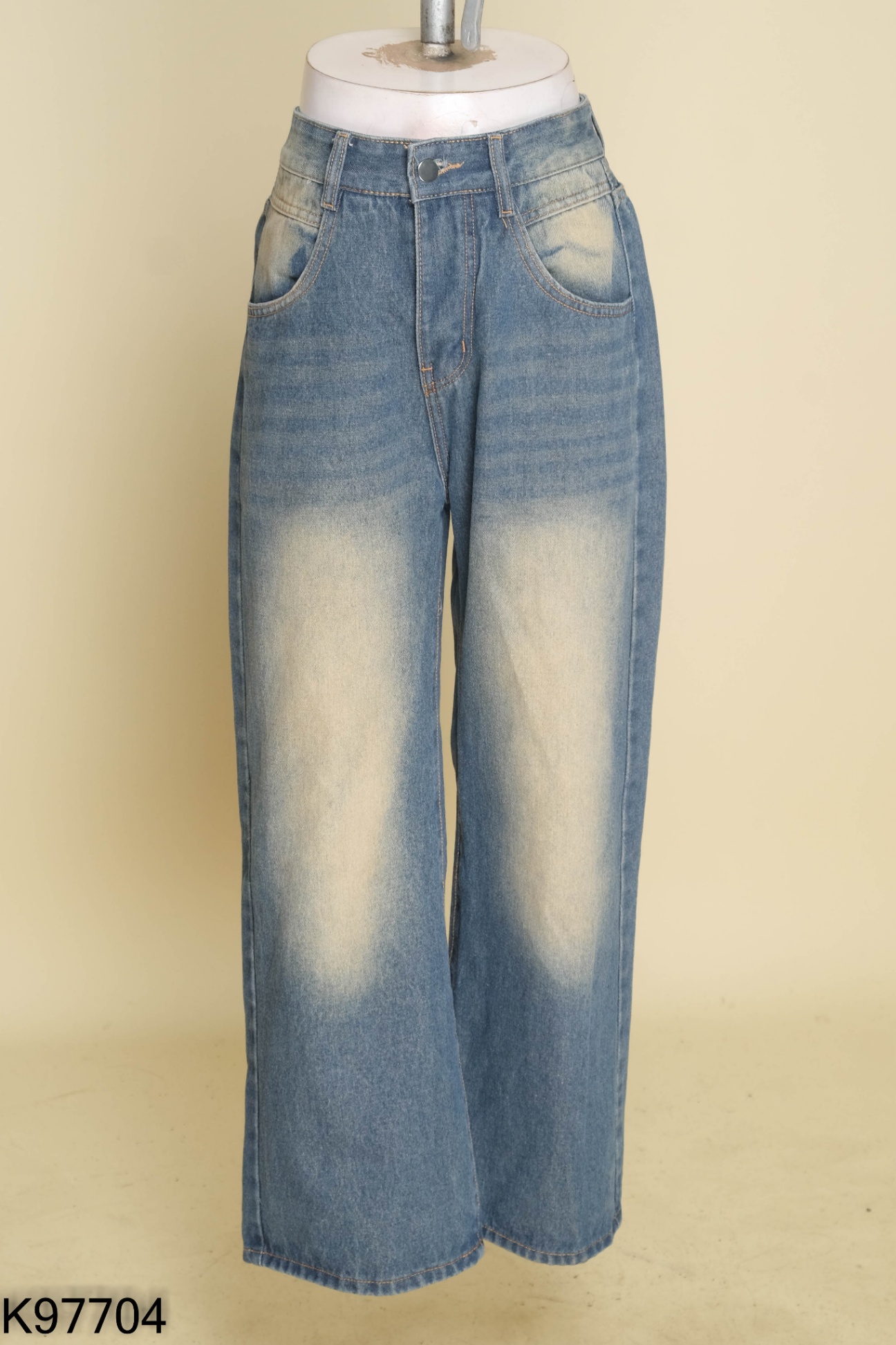 Quần jeans CALEM CLUB xanh vàng