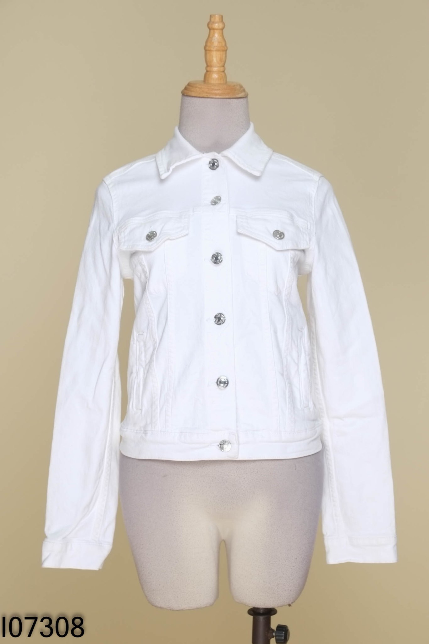 Áo khoác sơ mi MANGO jeans trắng