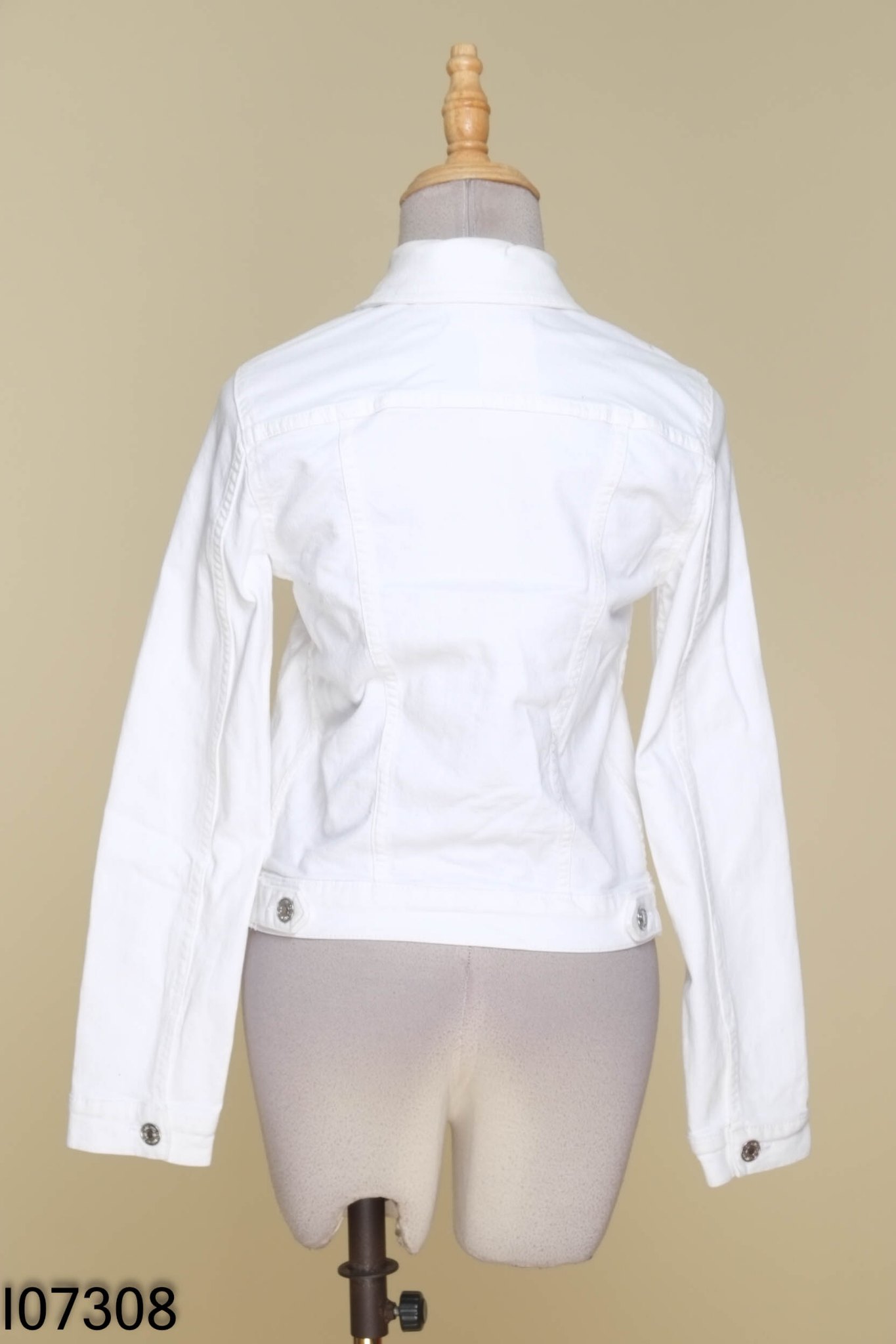 Áo khoác sơ mi MANGO jeans trắng