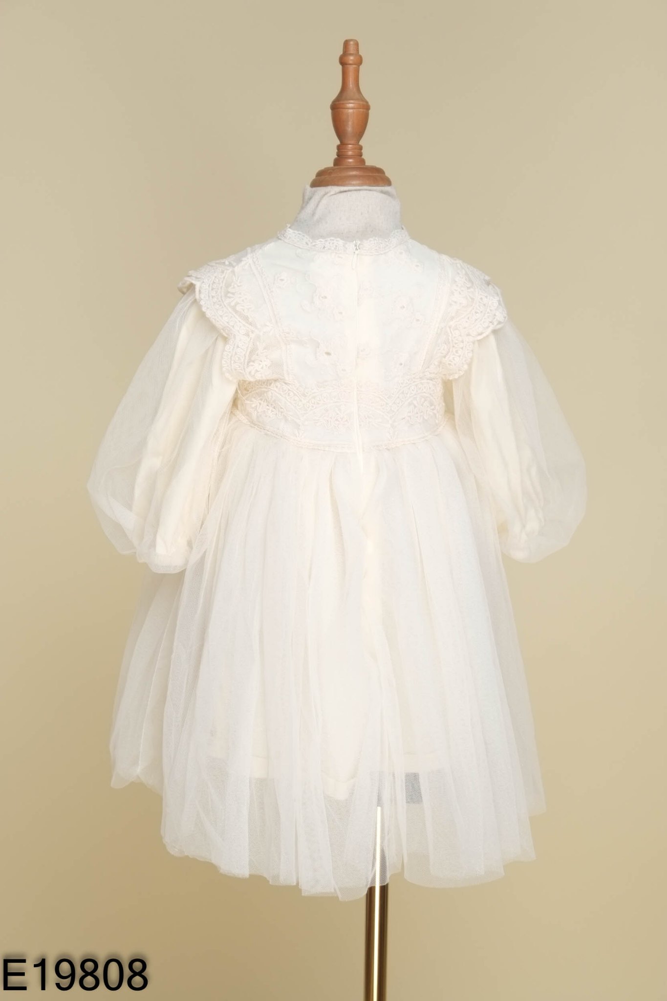 Váy lưới be mix ren KIDS