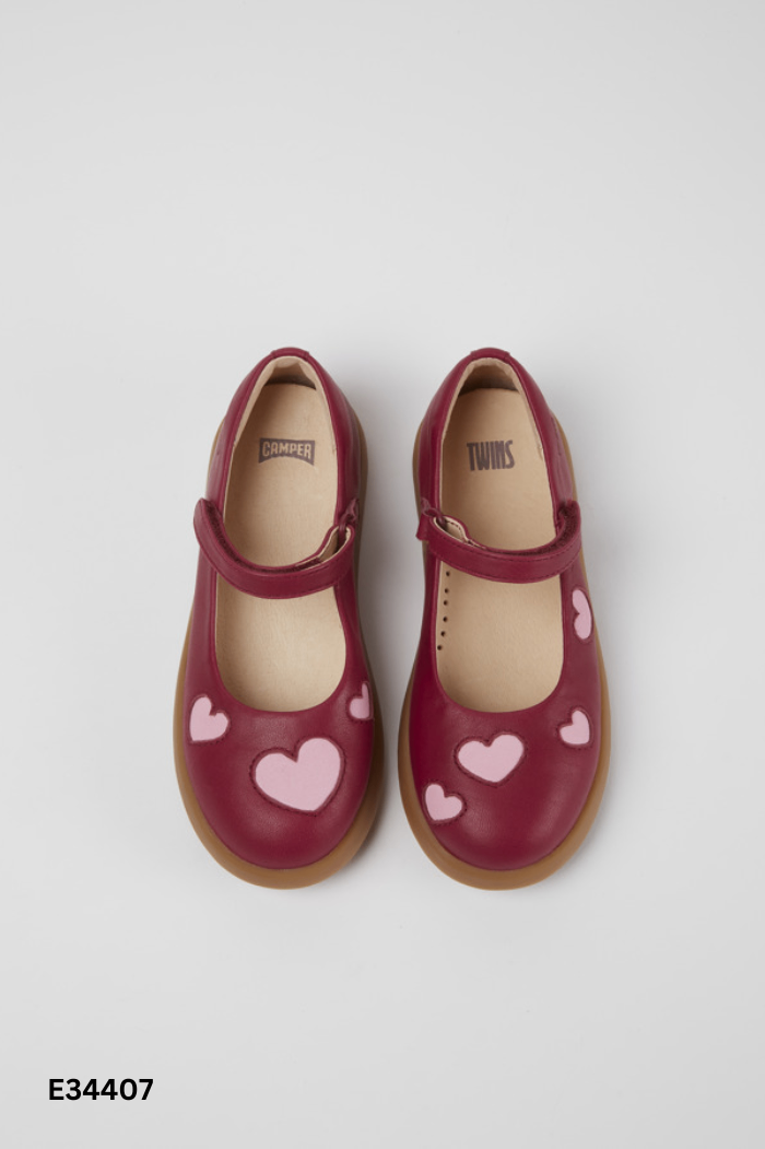 Giày búp bê hồng tim KIDS