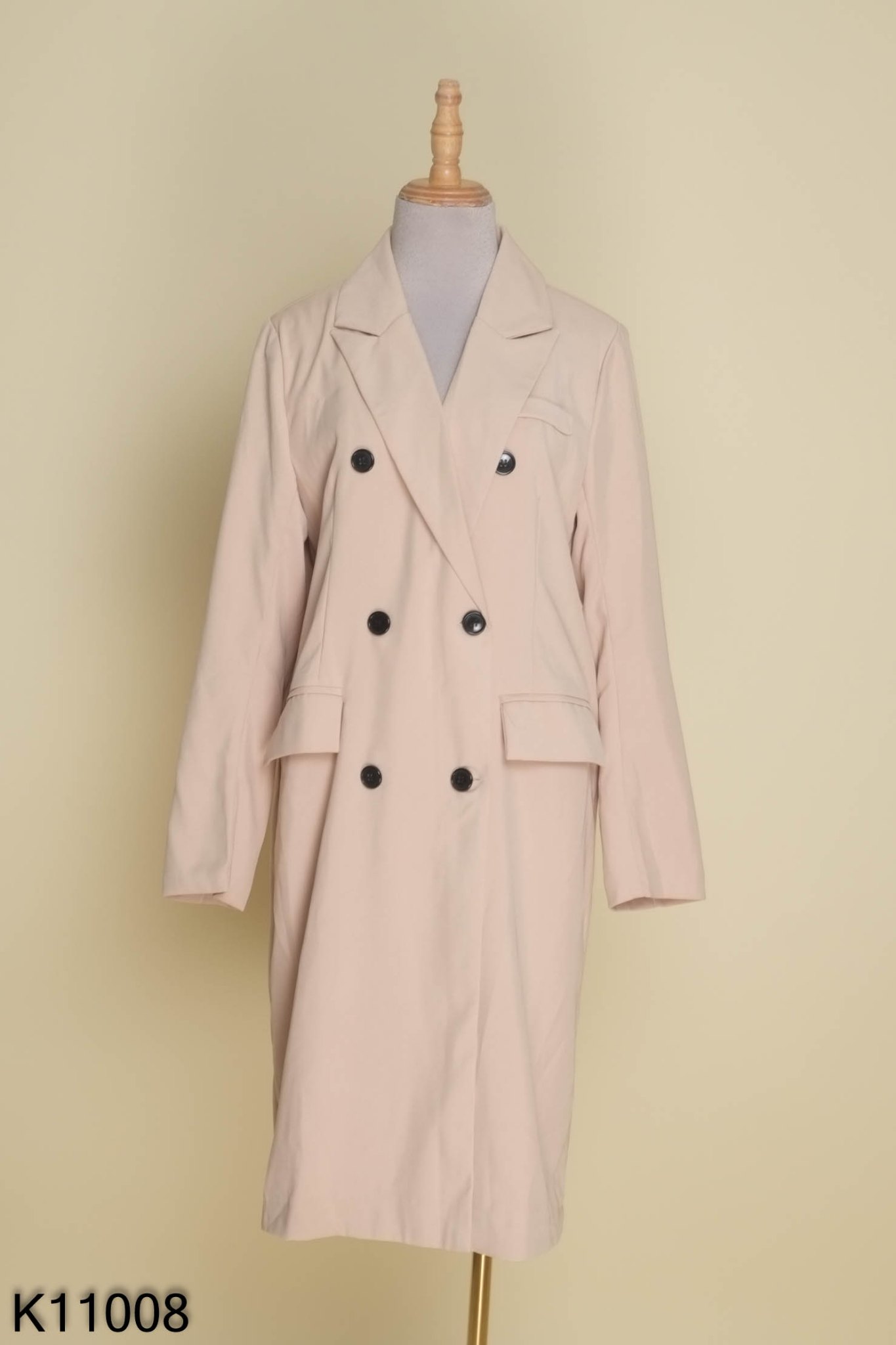 NEWTAG Áo blazer be dáng dài
