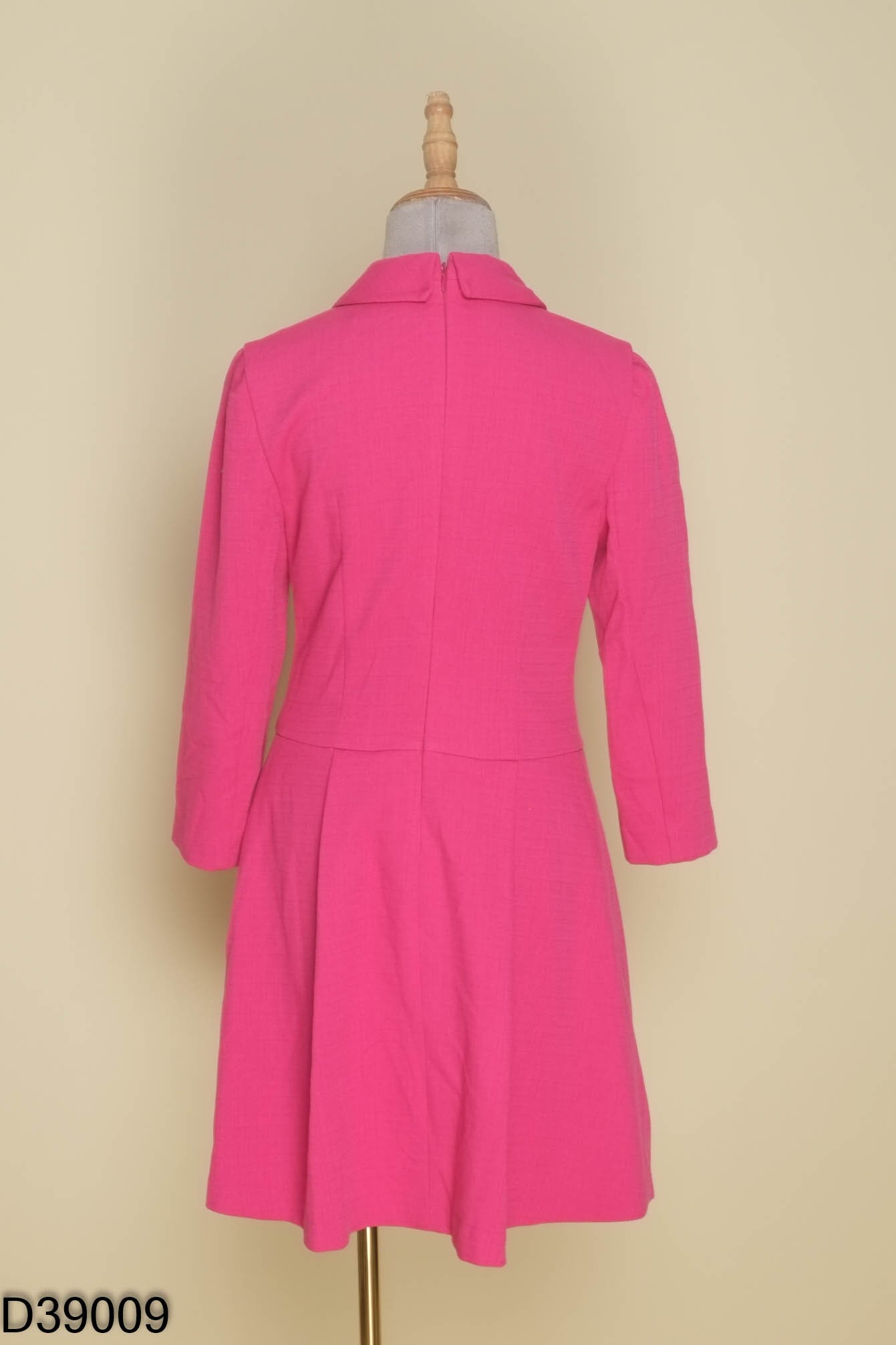 Váy SEVEN.AM dạ hồng cổ vest