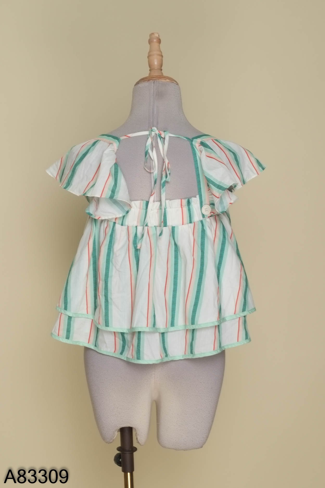 Áo babydoll kẻ xanh