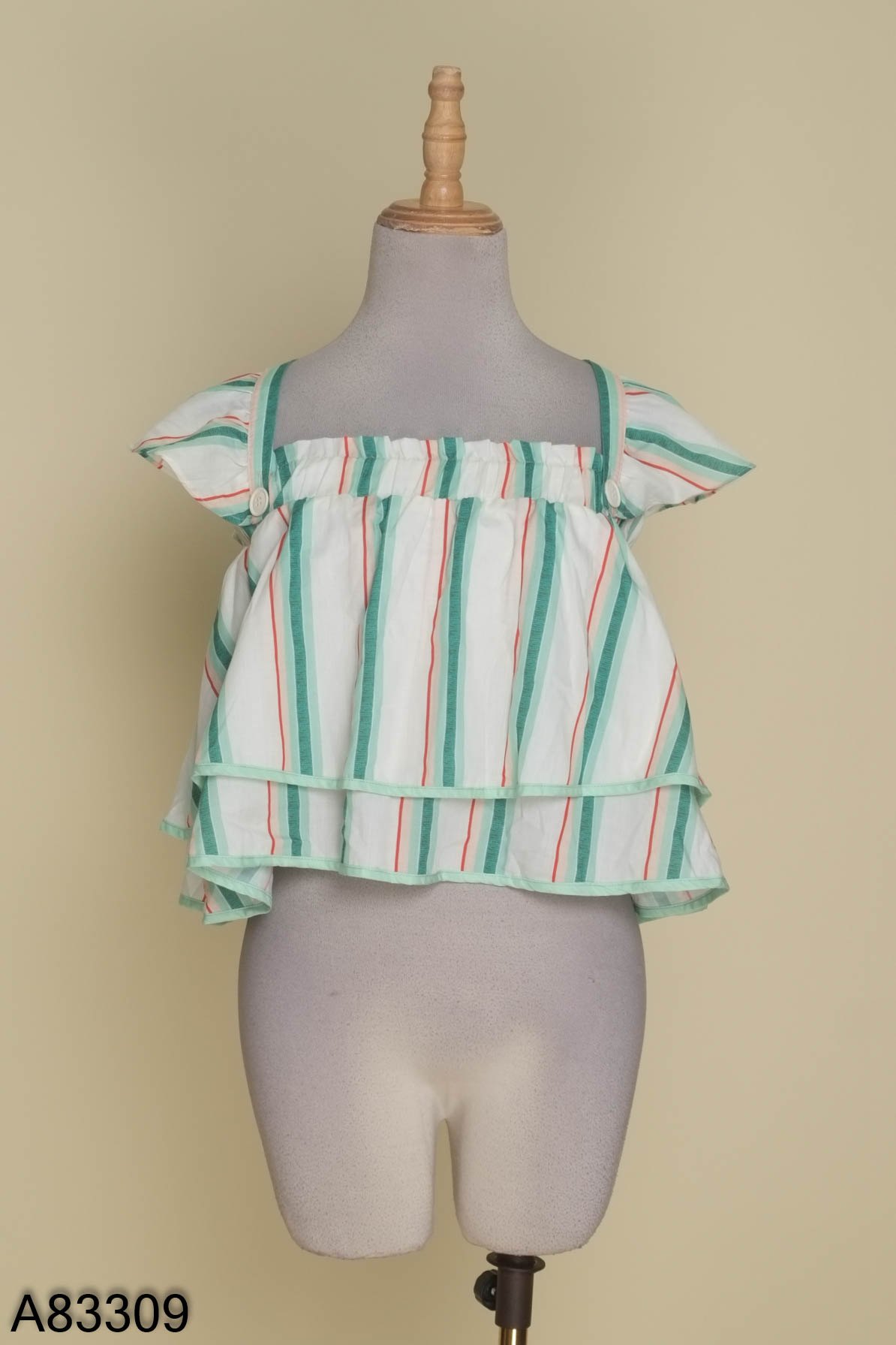 Áo babydoll kẻ xanh