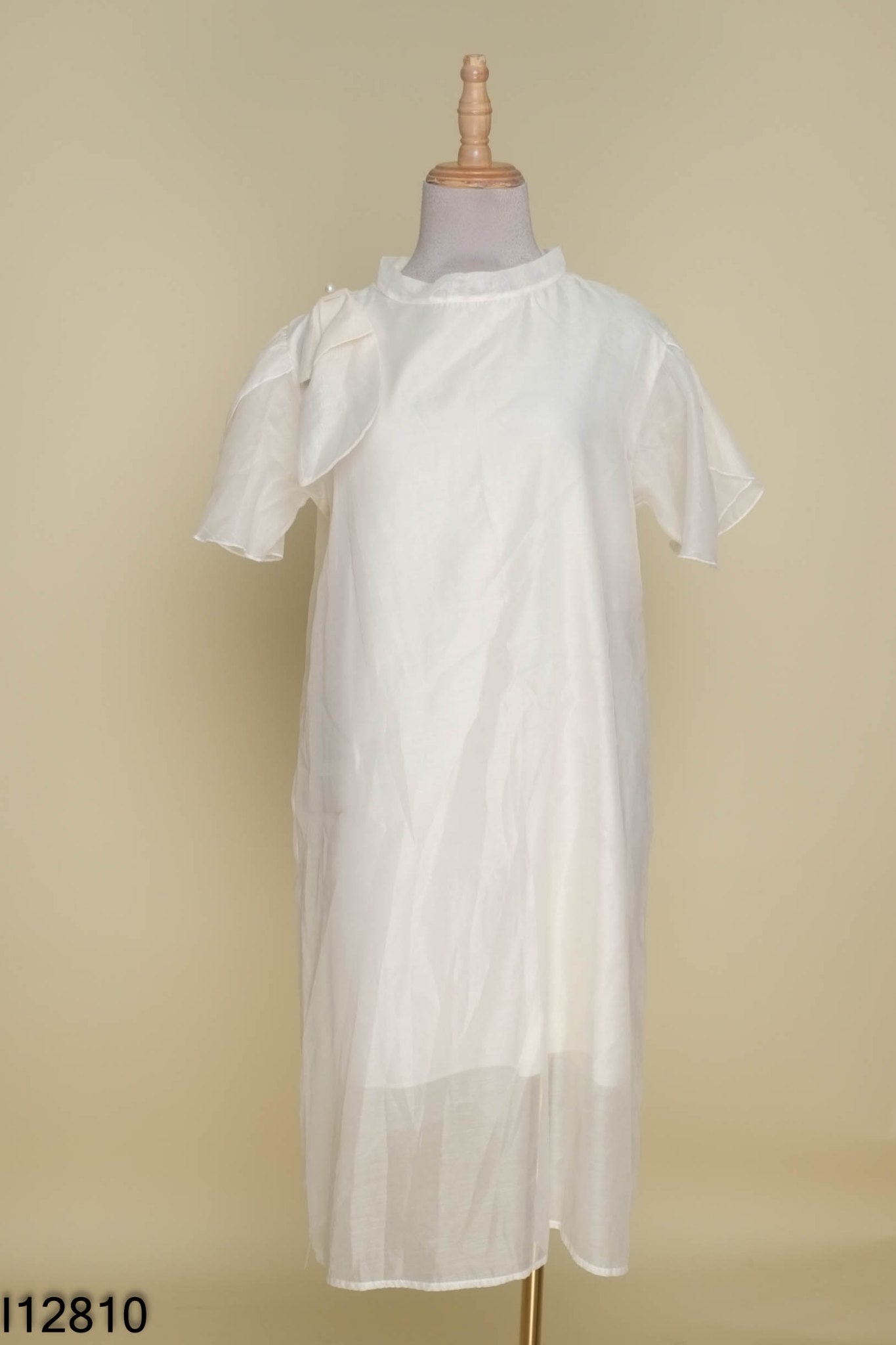 Váy suông chiffon be nơ vai
