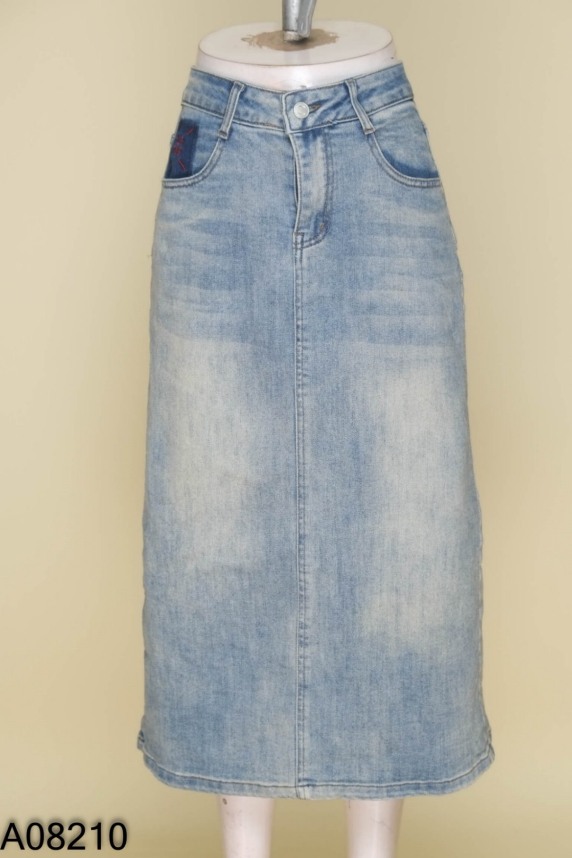 Chân váy jeans xanh dài