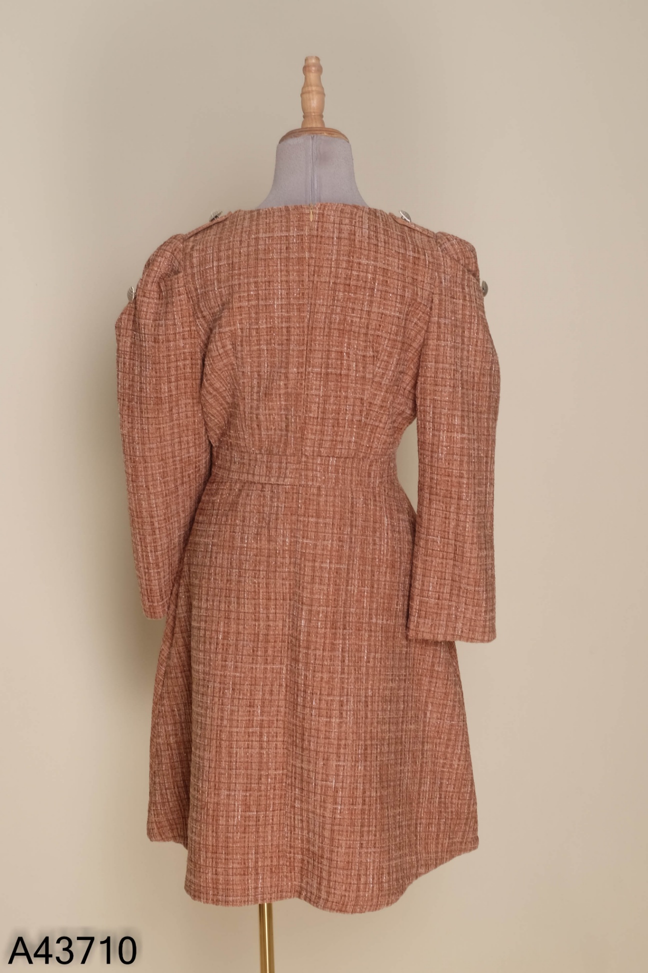 Váy GREEN SHOP dạ tweed nâu