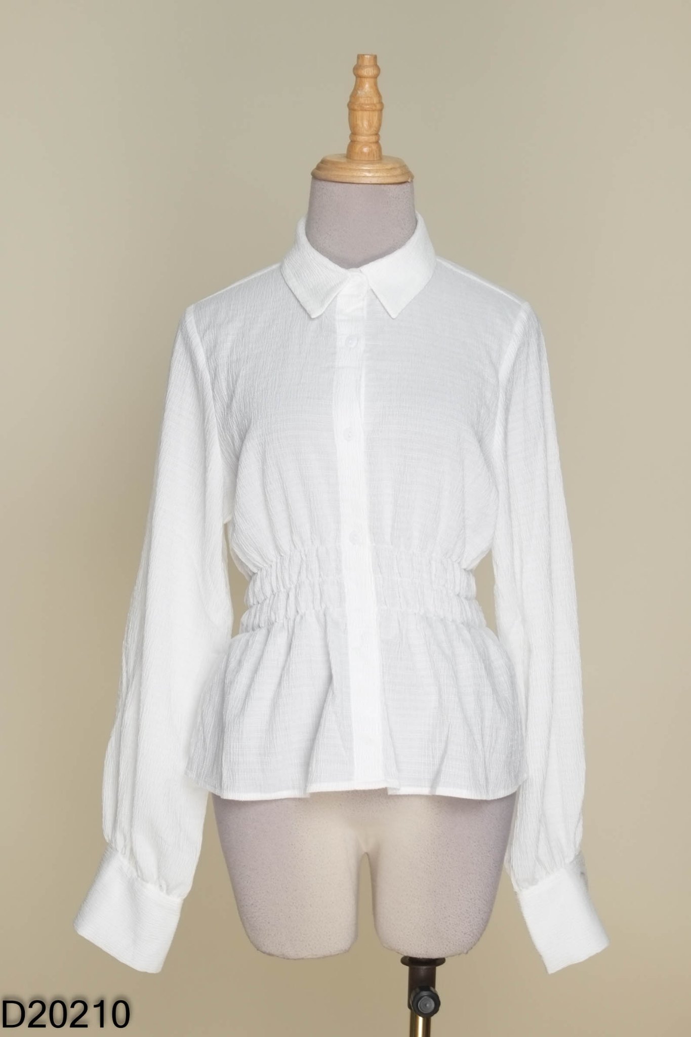 NEWTAG Áo trắng eo chun (ZARA xuất)