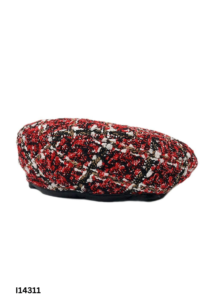 Mũ dạ tweed đỏ