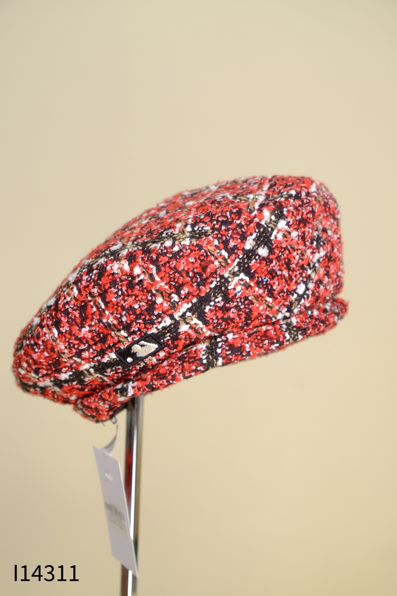 Mũ dạ tweed đỏ