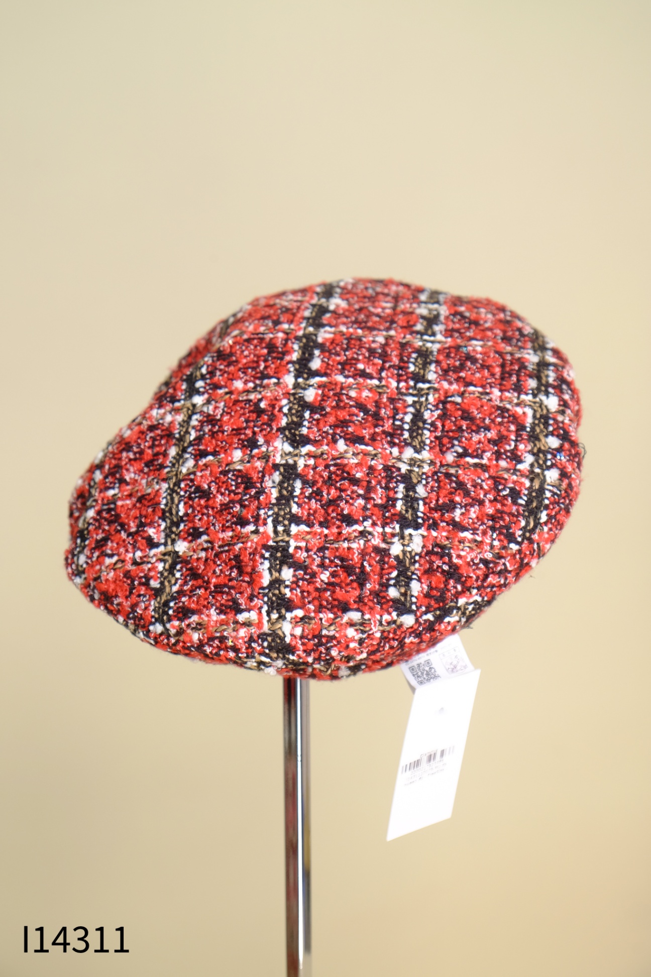 Mũ dạ tweed đỏ
