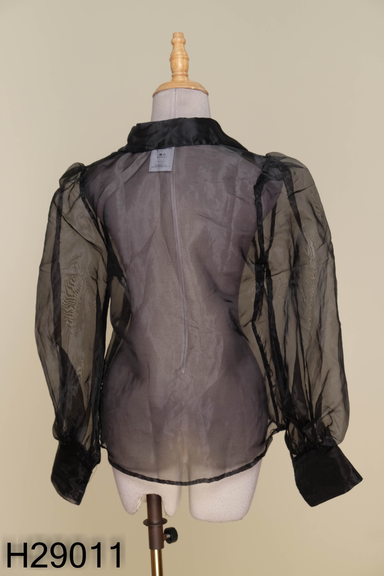 Áo sơ mi SHEIN organza đen